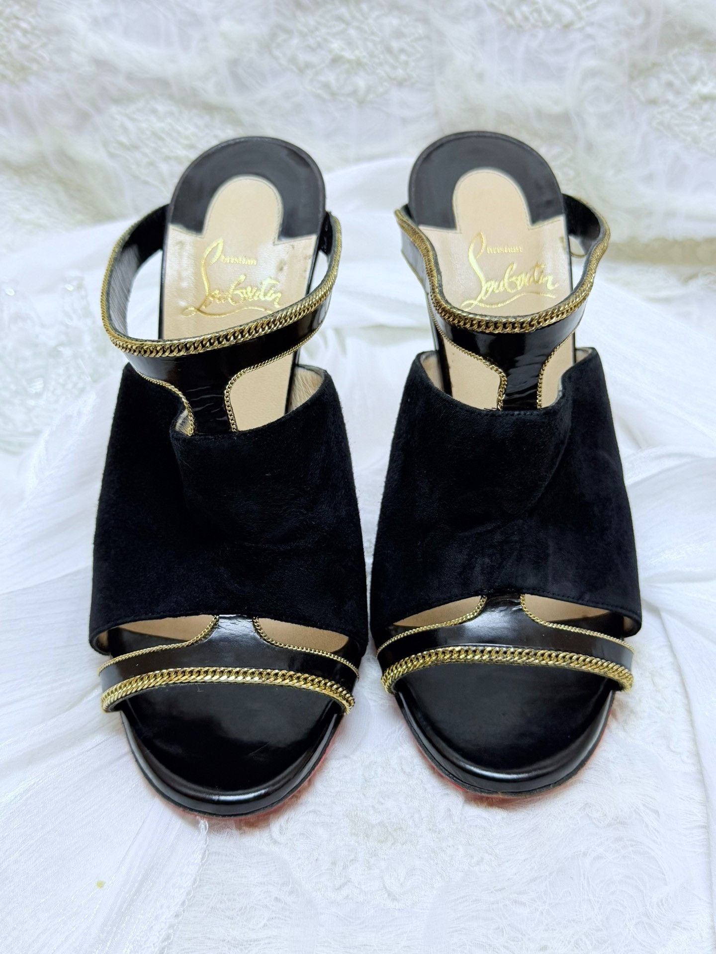 Christian Louboutin Christian Louboutin Black Sandals us_7 Women Size US 7 / IT 37 - 3 Thumbnail