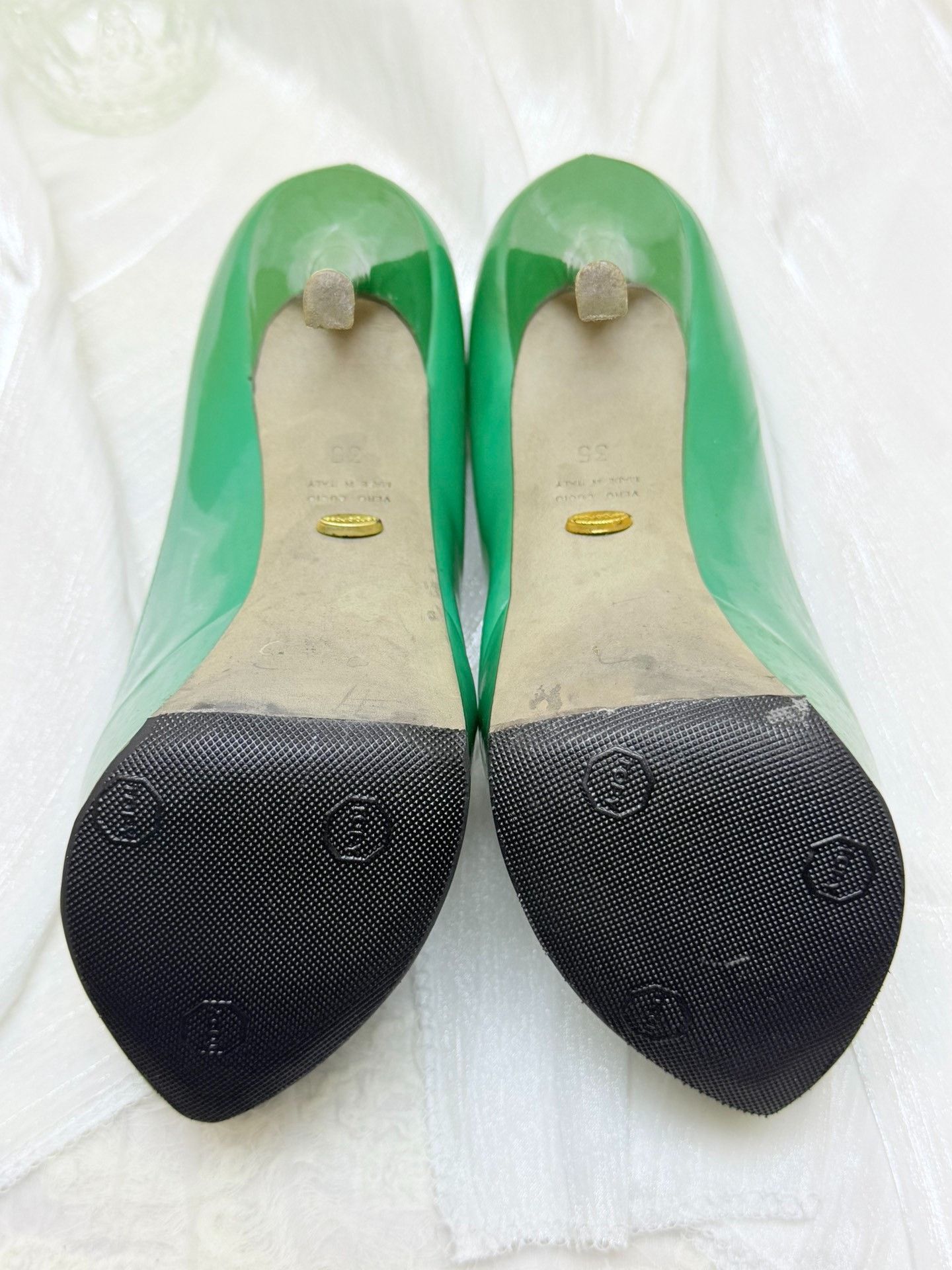 Sergio Rossi Sergio Rossi Patent Green Lowtop Sneakers us_5 Women Size US 5 / IT 35 - 5 Thumbnail
