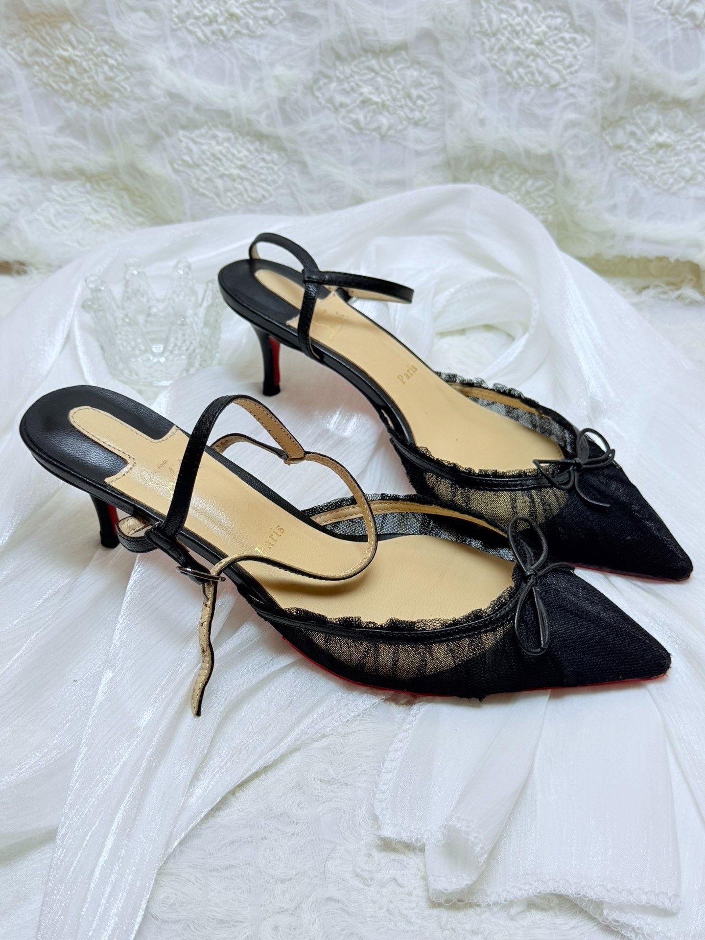 Christian Louboutin Christian Louboutin Black Sandals us_8 Women Size US 8 / IT 38 - 2 Thumbnail