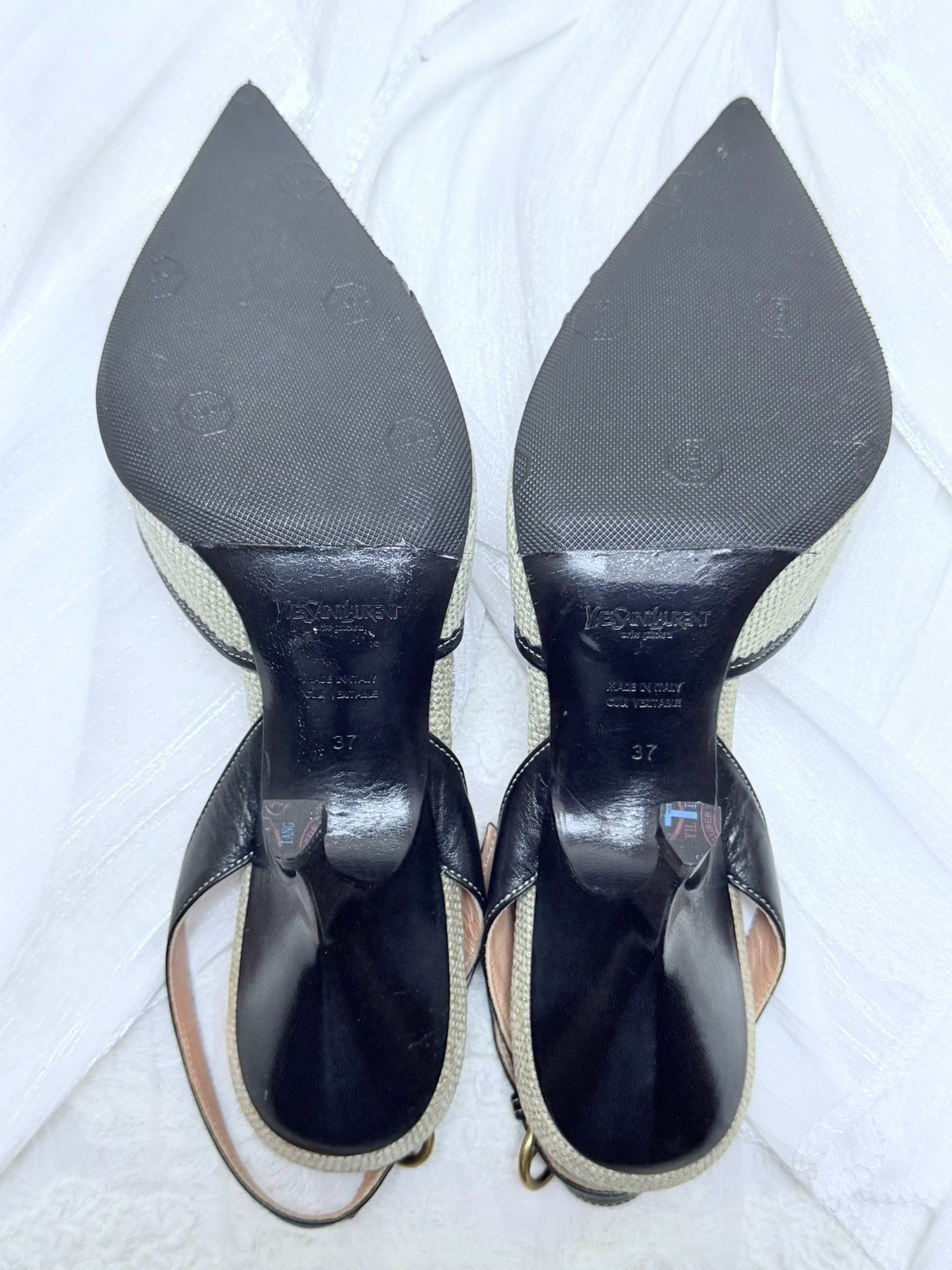 Saint Laurent Paris Saint Laurent Paris Knit Black Sandals us_7 Women Size US 7 / IT 37 - 6 Thumbnail