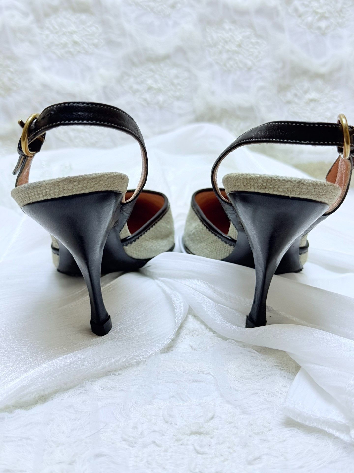 Saint Laurent Paris Saint Laurent Paris Knit Black Sandals us_7 Women Size US 7 / IT 37 - 4 Thumbnail