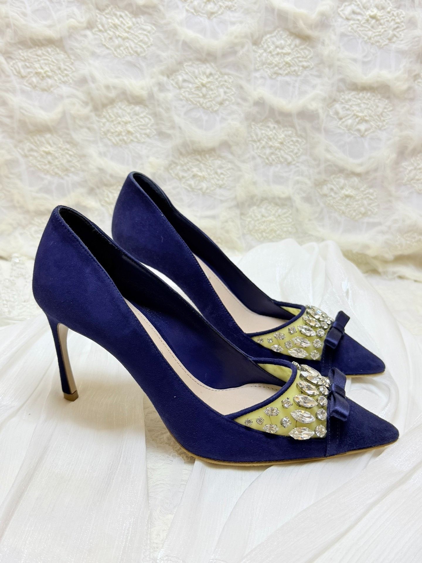 Miu Miu Miu Miu Suede Blue Lowtop Sneakers us_5-5 Women Size US 5.5 / IT 35.5 - 2 Thumbnail