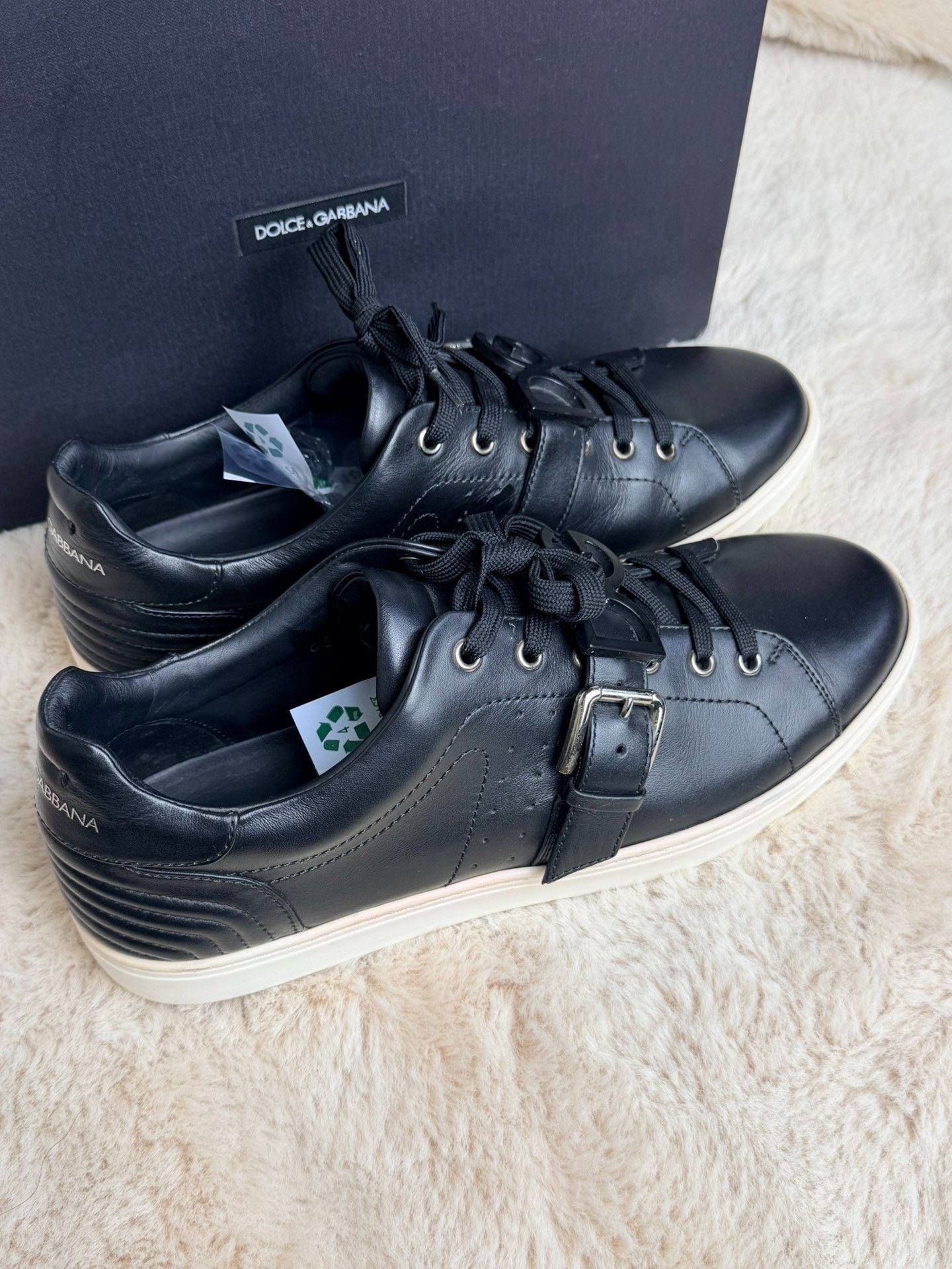 Dolce & Gabbana Dolce & Gabbana Retro Black Lowtop Sneakers 9 Men Size US 9 / EU 42 - 2 Thumbnail