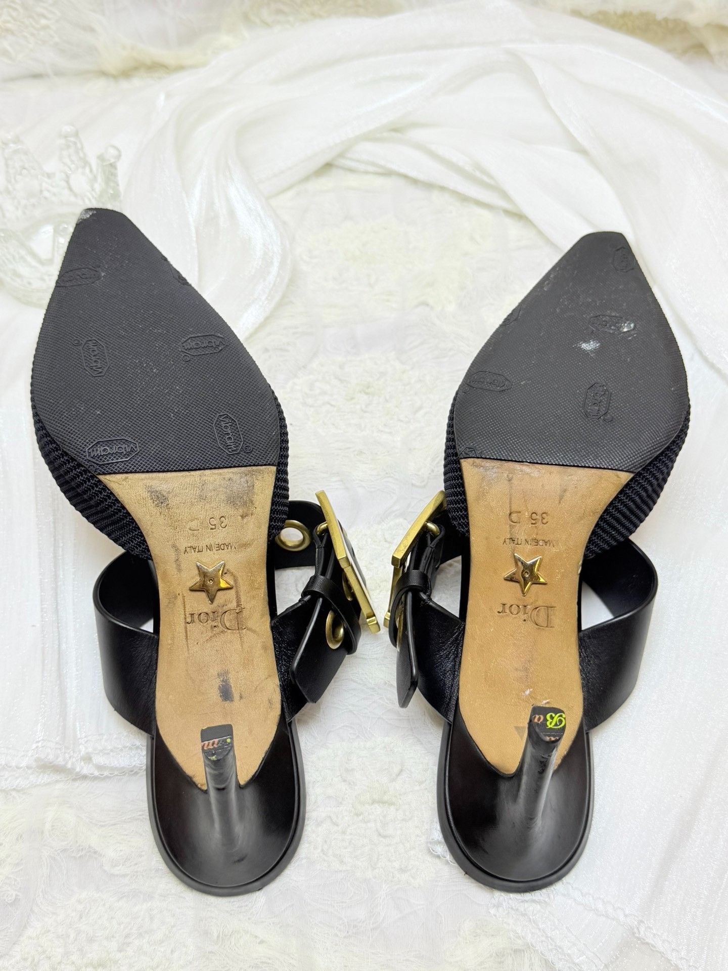 Dior Dior Metallic Black Sandals us_5 Women Size US 5 / IT 35 - 5 Thumbnail