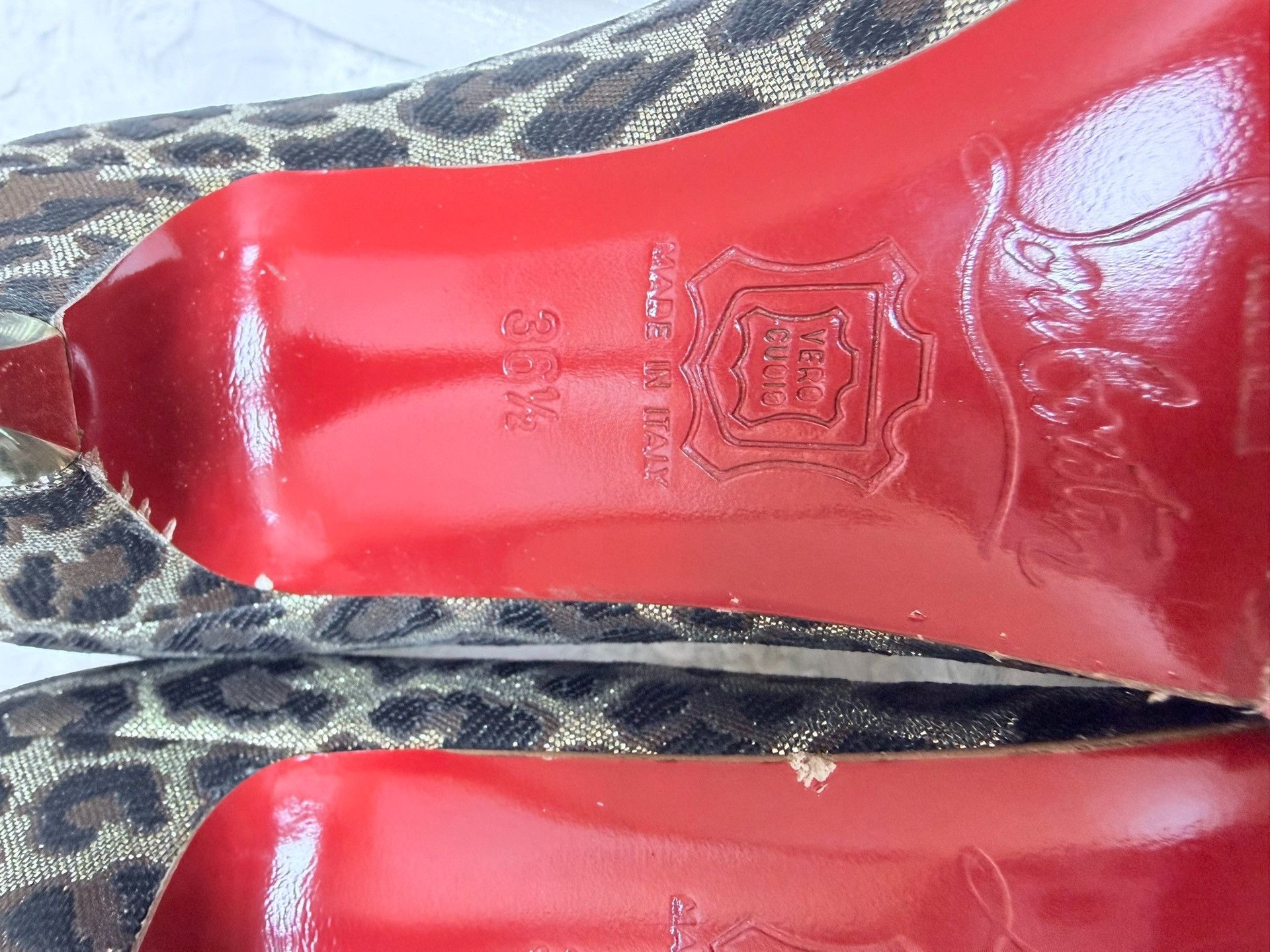 Christian Louboutin Christian Louboutin Animal Print Red Lowtop Sneakers Women Size US 6.5 / IT 36.5 - 6 Thumbnail