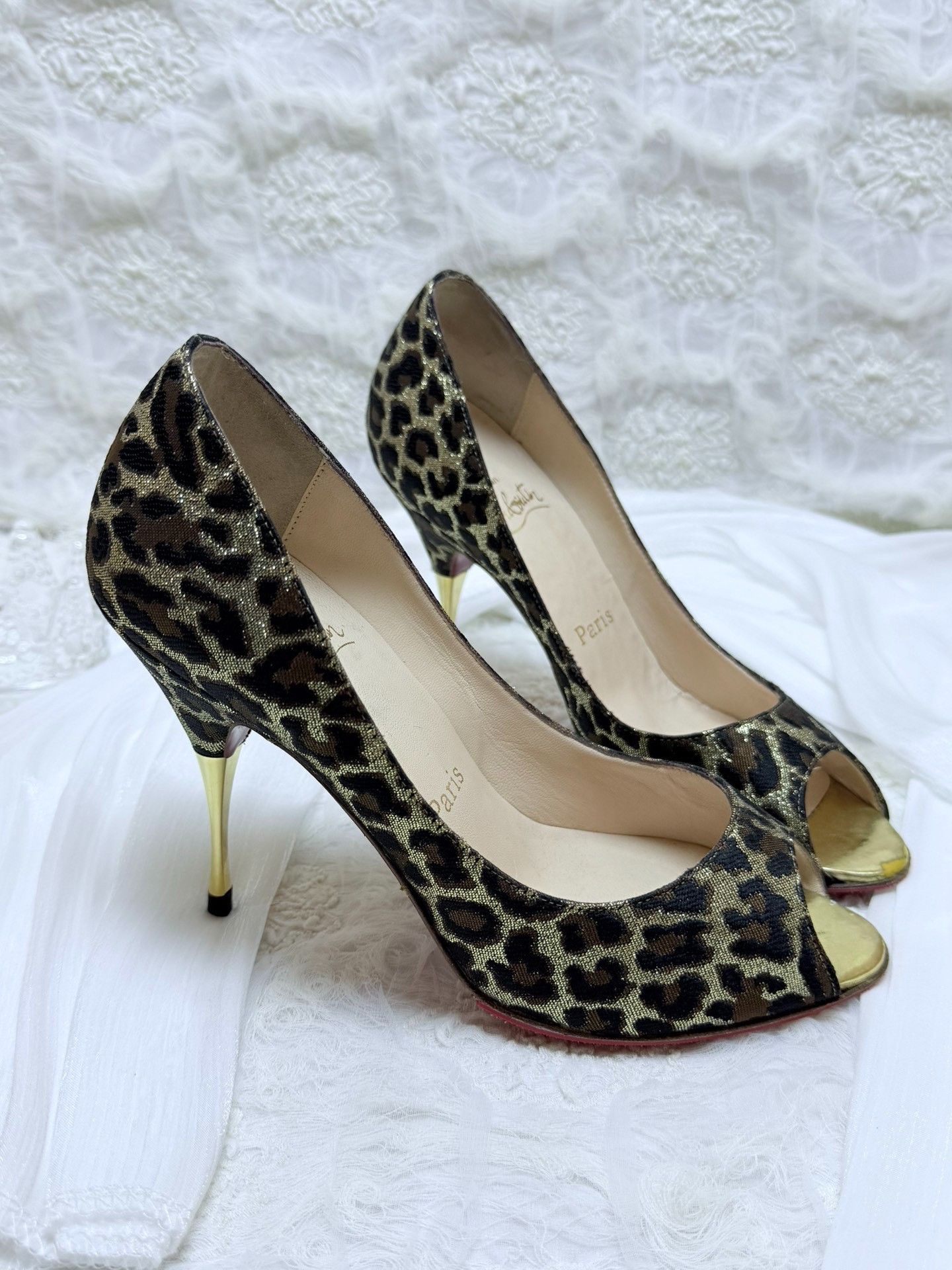 Christian Louboutin Christian Louboutin Animal Print Red Lowtop Sneakers Women Size US 6.5 / IT 36.5 - 2 Thumbnail