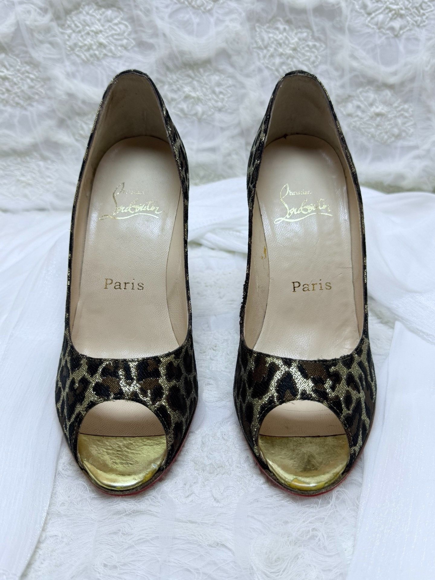 Christian Louboutin Christian Louboutin Animal Print Red Lowtop Sneakers Women Size US 6.5 / IT 36.5 - 3 Thumbnail