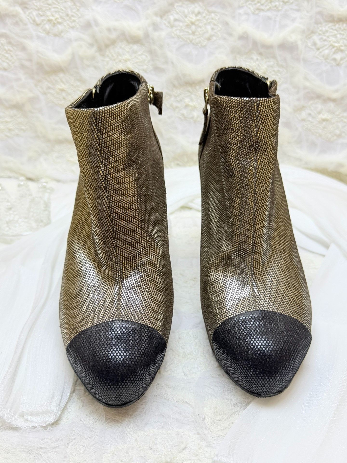 Chanel Chanel Retro Gold Boots us_7-5 Women Size US 7.5 / IT 37.5 - 4 Thumbnail