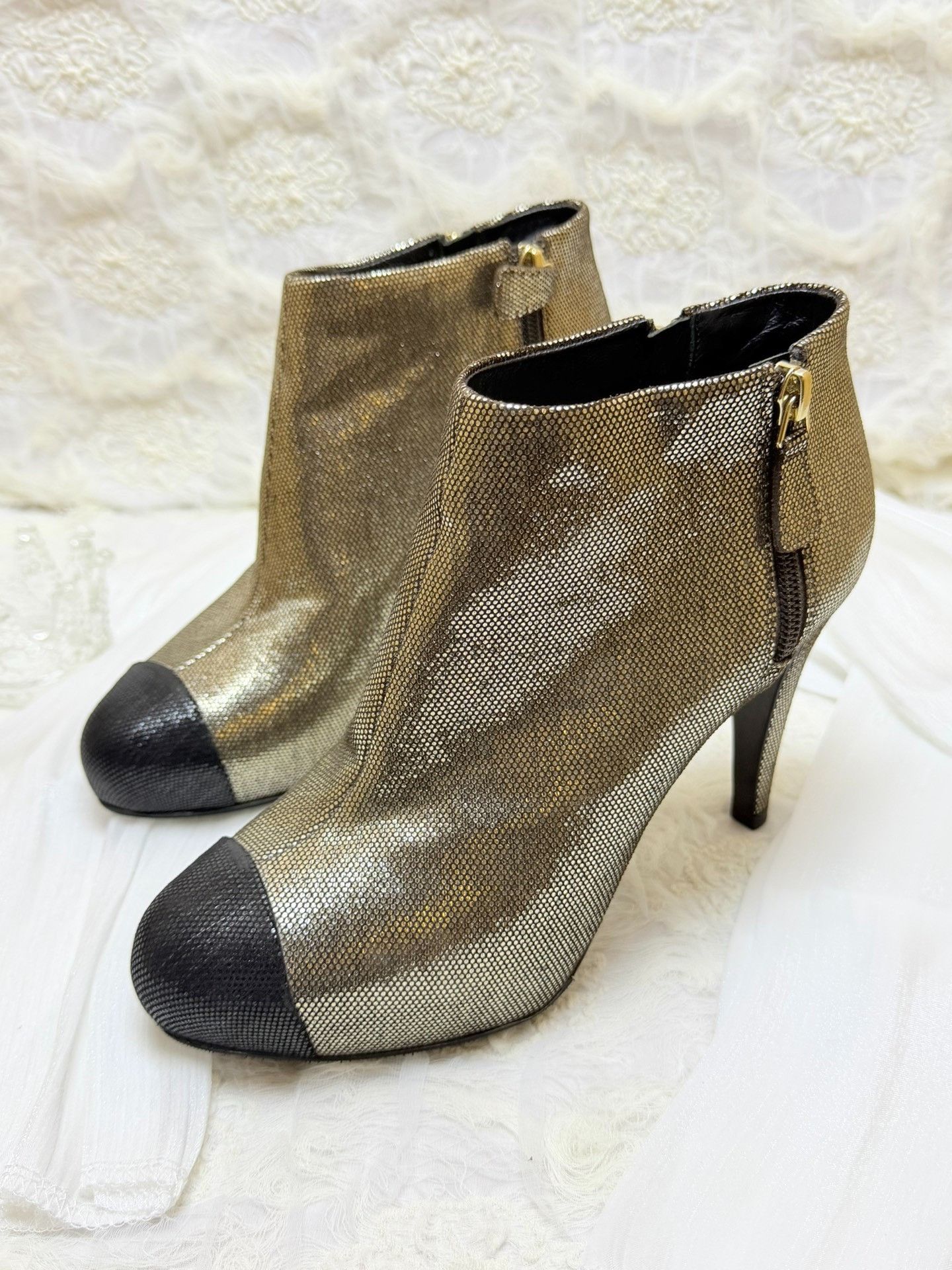 Chanel Chanel Retro Gold Boots us_7-5 Women Size US 7.5 / IT 37.5 - 3 Thumbnail