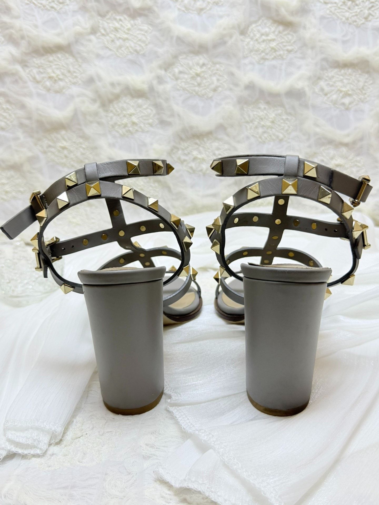 Valentino Valentino Gray Sandals us_6 Women Size US 6 / IT 36 - 4 Thumbnail