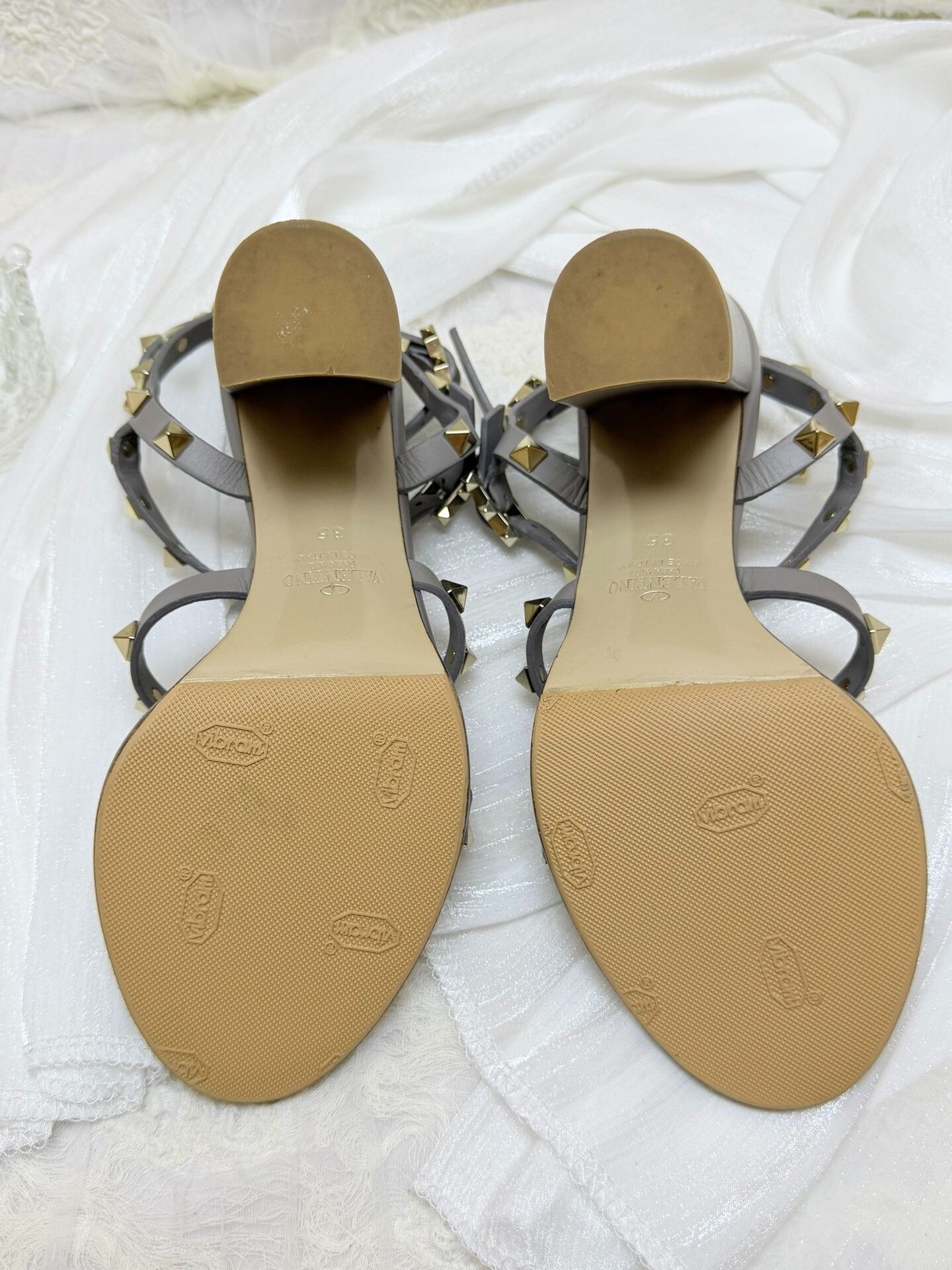 Valentino Valentino Gray Sandals us_6 Women Size US 6 / IT 36 - 5 Thumbnail