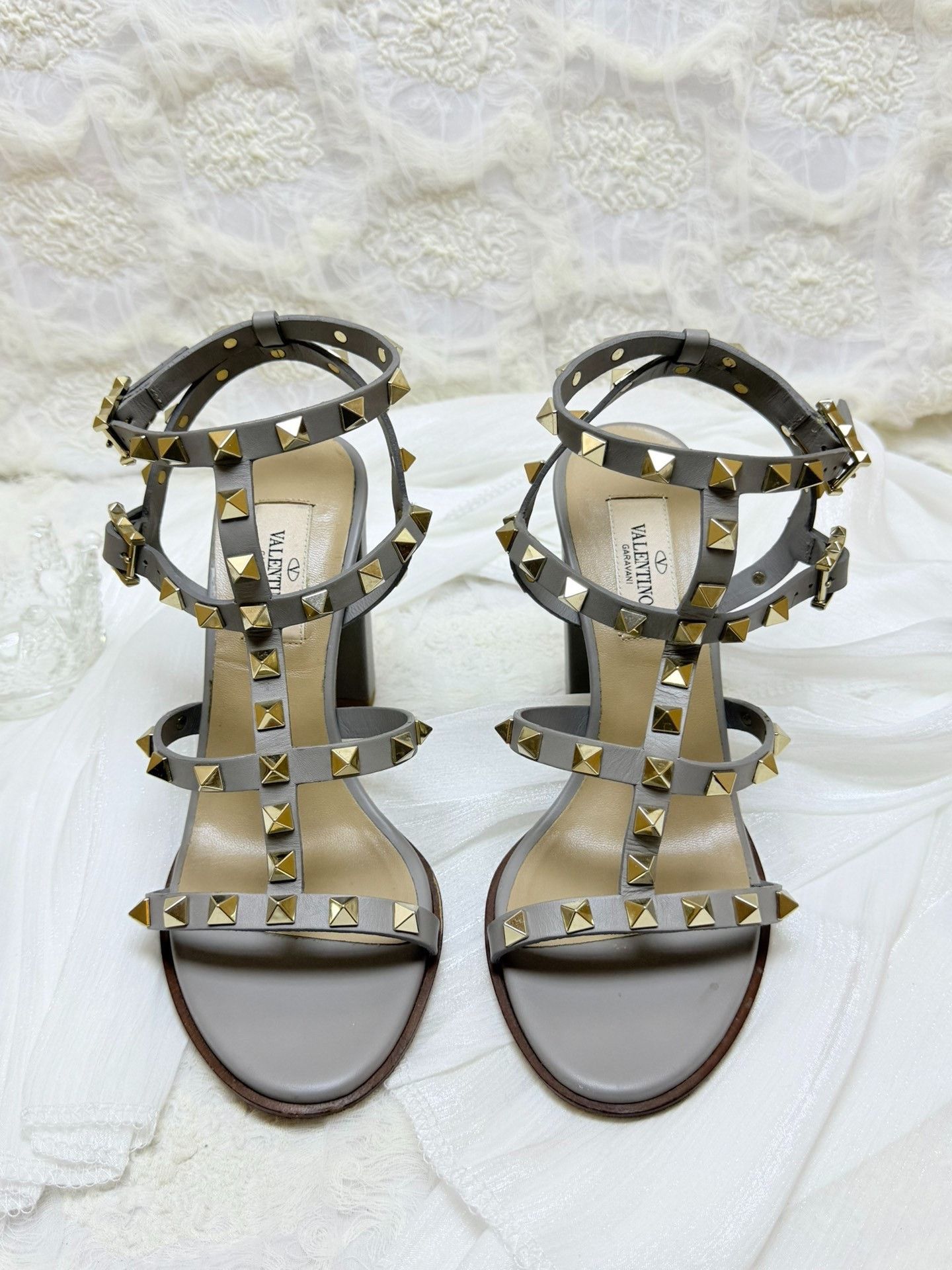 Valentino Valentino Gray Sandals us_6 Women Size US 6 / IT 36 - 3 Thumbnail