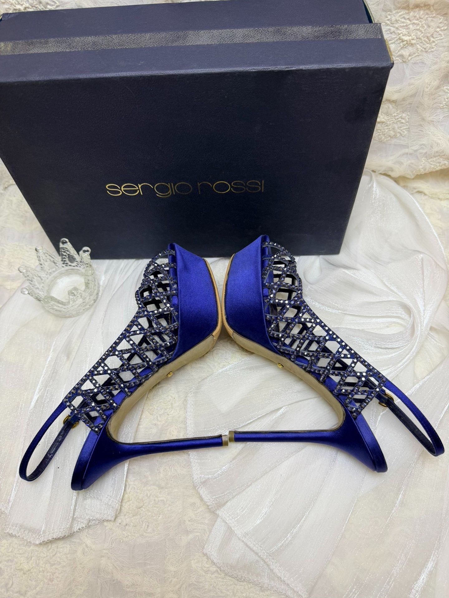 Sergio Rossi Sergio Rossi Blue Sandals us_6-5 Women Size US 6.5 / IT 36.5 - 5 Thumbnail