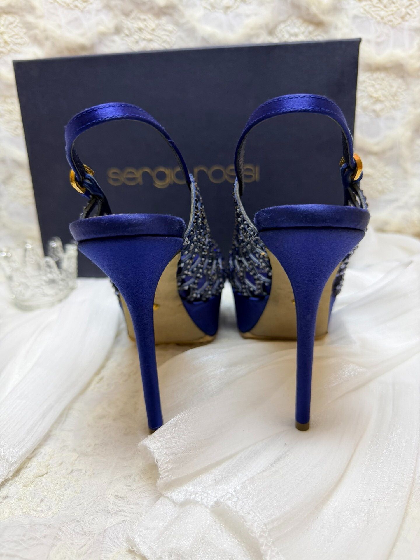 Sergio Rossi Sergio Rossi Blue Sandals us_6-5 Women Size US 6.5 / IT 36.5 - 4 Thumbnail