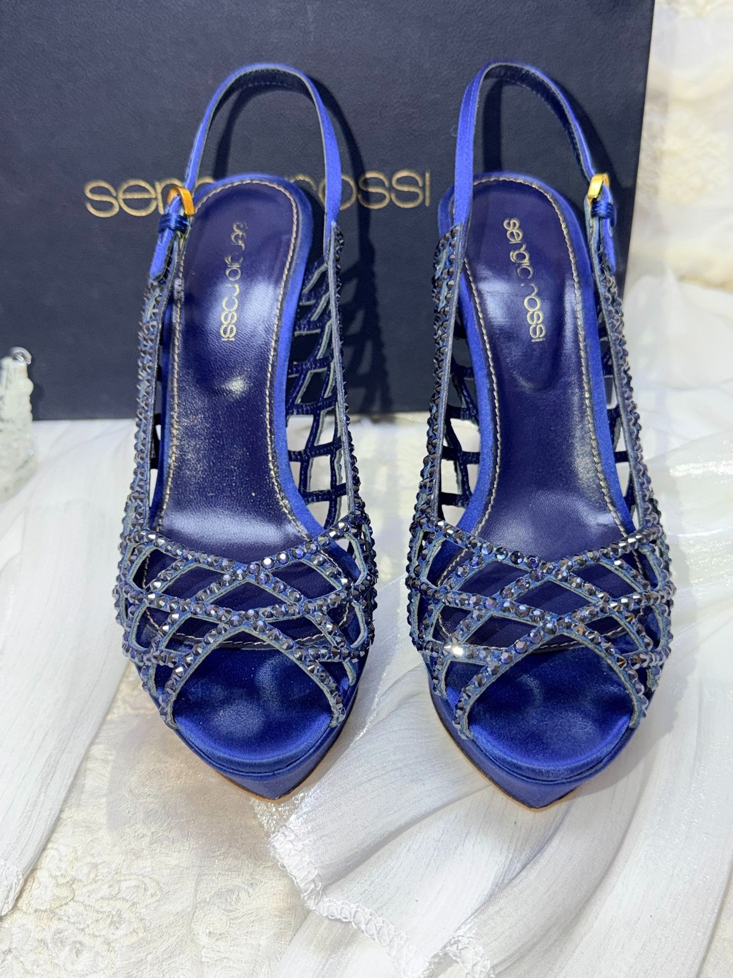 Sergio Rossi Sergio Rossi Blue Sandals us_6-5 Women Size US 6.5 / IT 36.5 - 3 Thumbnail