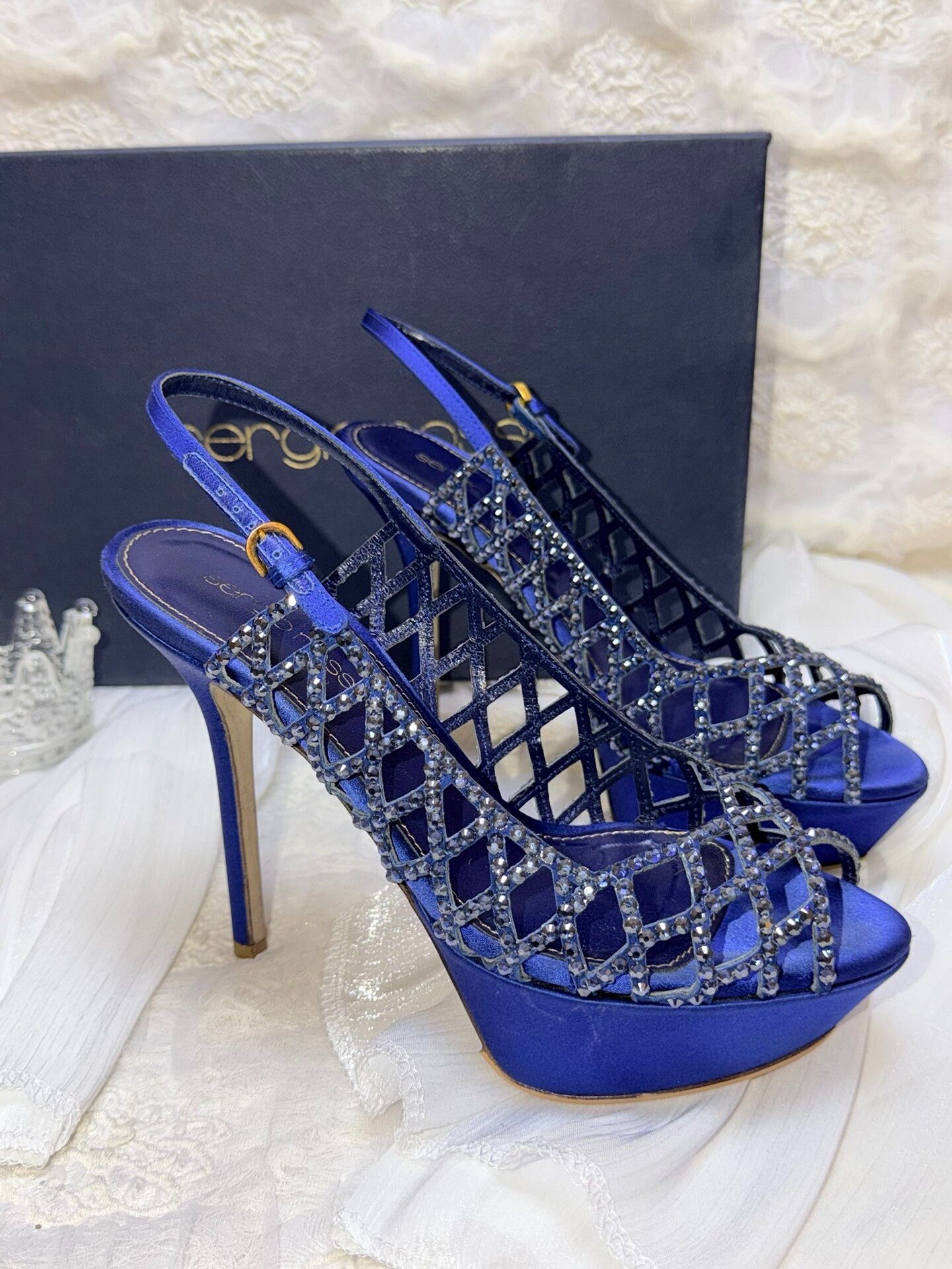 Sergio Rossi Sergio Rossi Blue Sandals us_6-5 Women Size US 6.5 / IT 36.5 - 2 Thumbnail