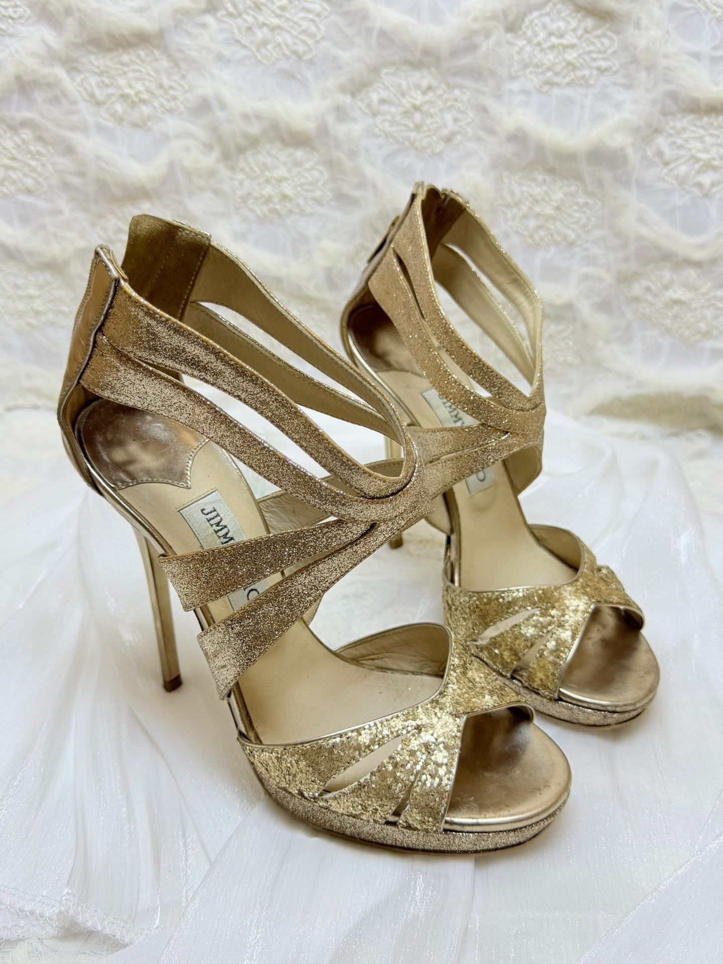 Jimmy Choo Jimmy Choo Waterproof Gold Sandals us_6 Women Size US 6 / IT 36 - 2 Thumbnail
