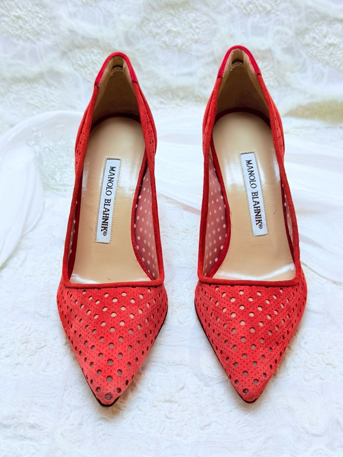 Manolo Blahnik Manolo Blahnik Red Lowtop Sneakers us_5 Women Size US 5 / IT 35 - 3 Thumbnail