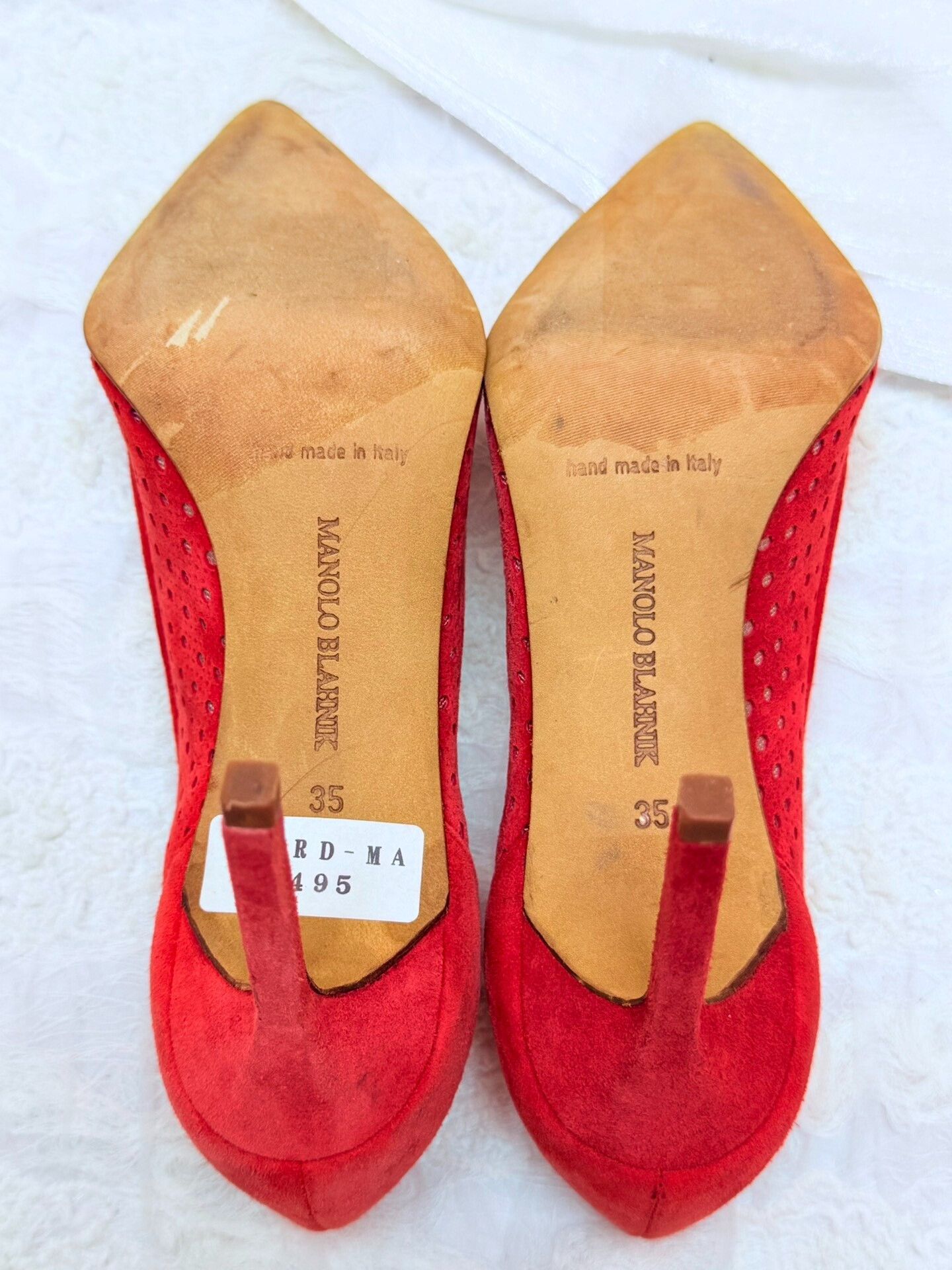 Manolo Blahnik Manolo Blahnik Red Lowtop Sneakers us_5 Women Size US 5 / IT 35 - 5 Thumbnail