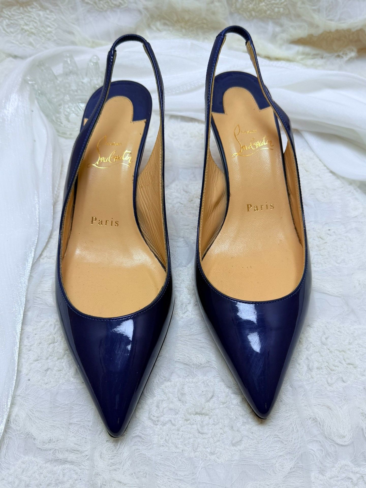 Christian Louboutin Christian Louboutin Patent Blue Lowtop Sneakers us_6-5 Women Size US 6.5 / IT 36.5 - 3 Thumbnail