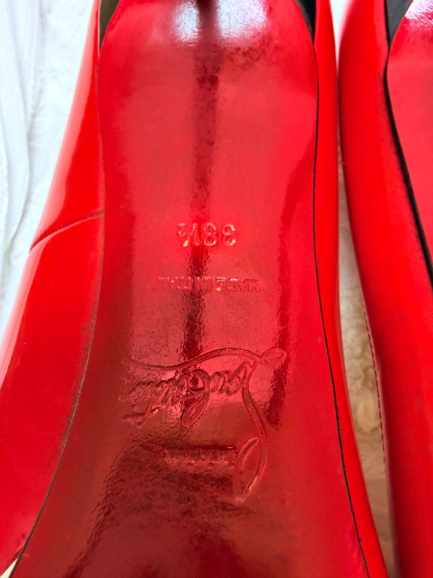 Christian Louboutin Christian Louboutin Patent Red Lowtop Sneakers us_7 Women Size US 7 / IT 37 - 7 Thumbnail