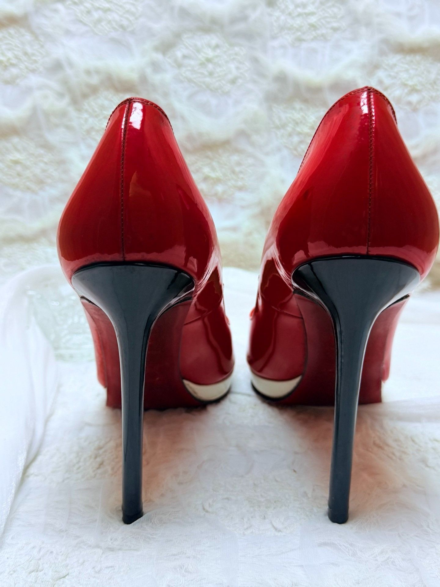 Christian Louboutin Christian Louboutin Patent Red Lowtop Sneakers us_7 Women Size US 7 / IT 37 - 4 Thumbnail