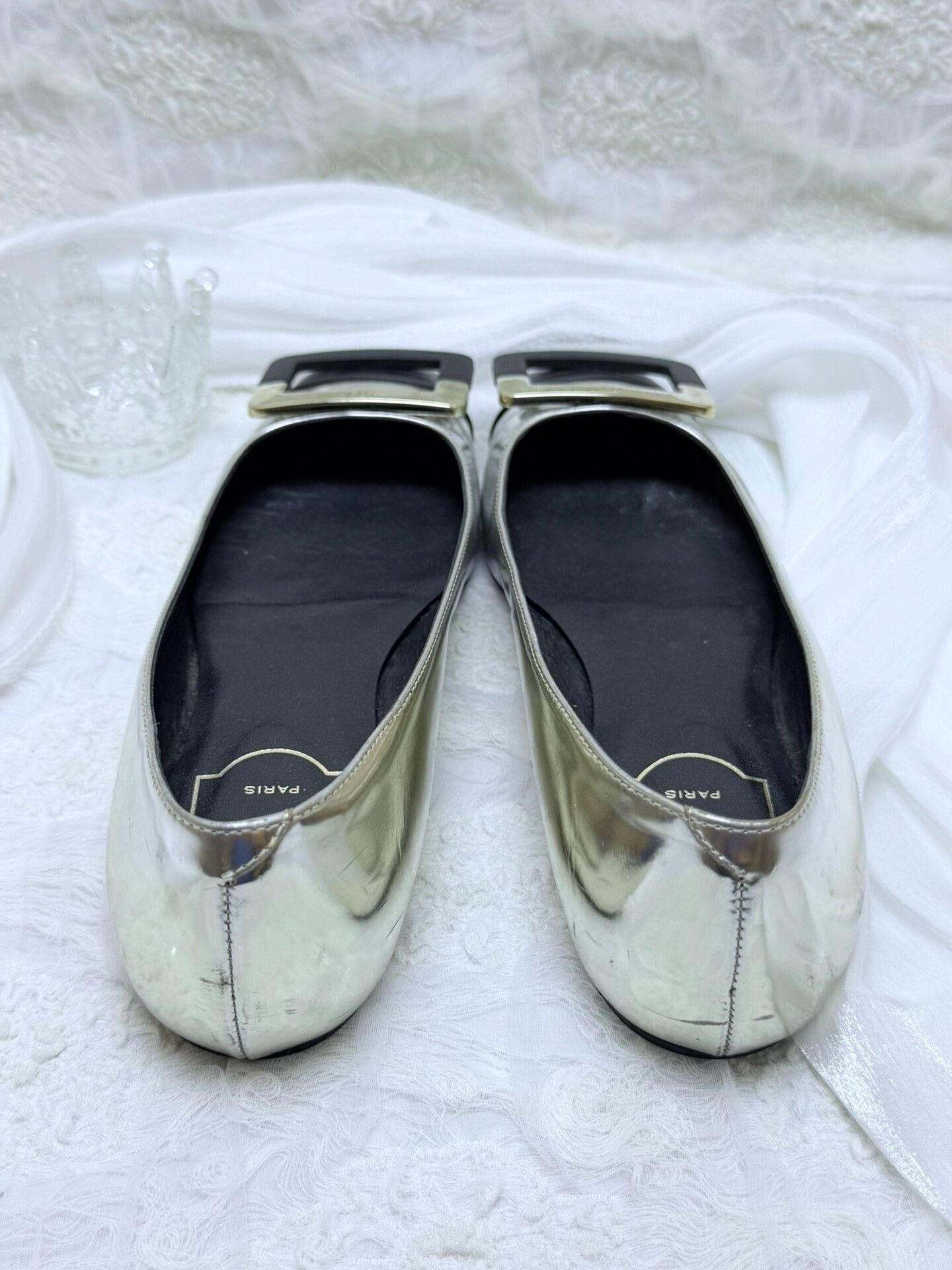 Roger Vivier Roger Vivier Retro Silver Lowtop Sneakers us_6 Women Size US 6 / IT 36 - 4 Thumbnail