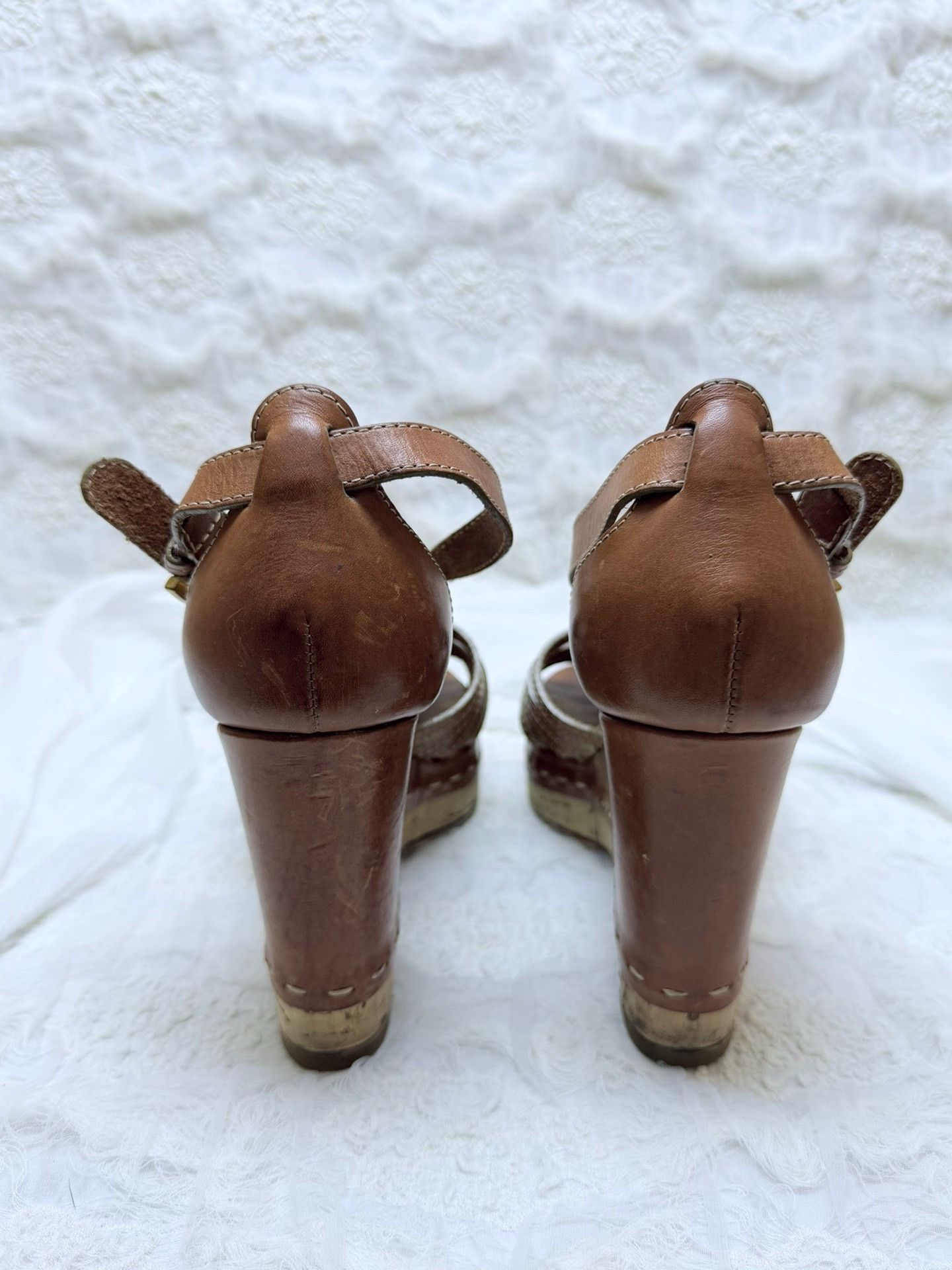 Chloe Chloe Leather Brown Sandals us_8 Women Size US 8 / IT 38 - 4 Thumbnail