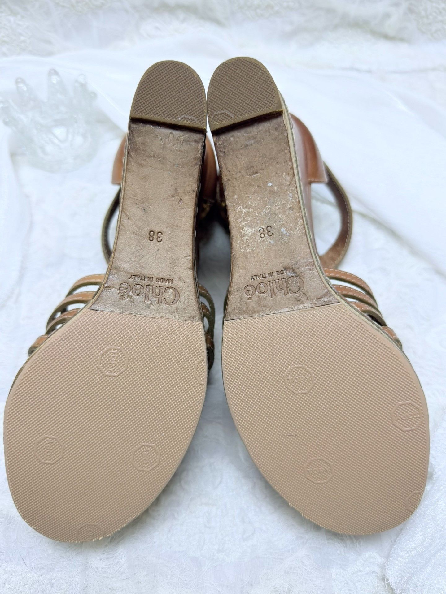 Chloe Chloe Leather Brown Sandals us_8 Women Size US 8 / IT 38 - 6 Thumbnail
