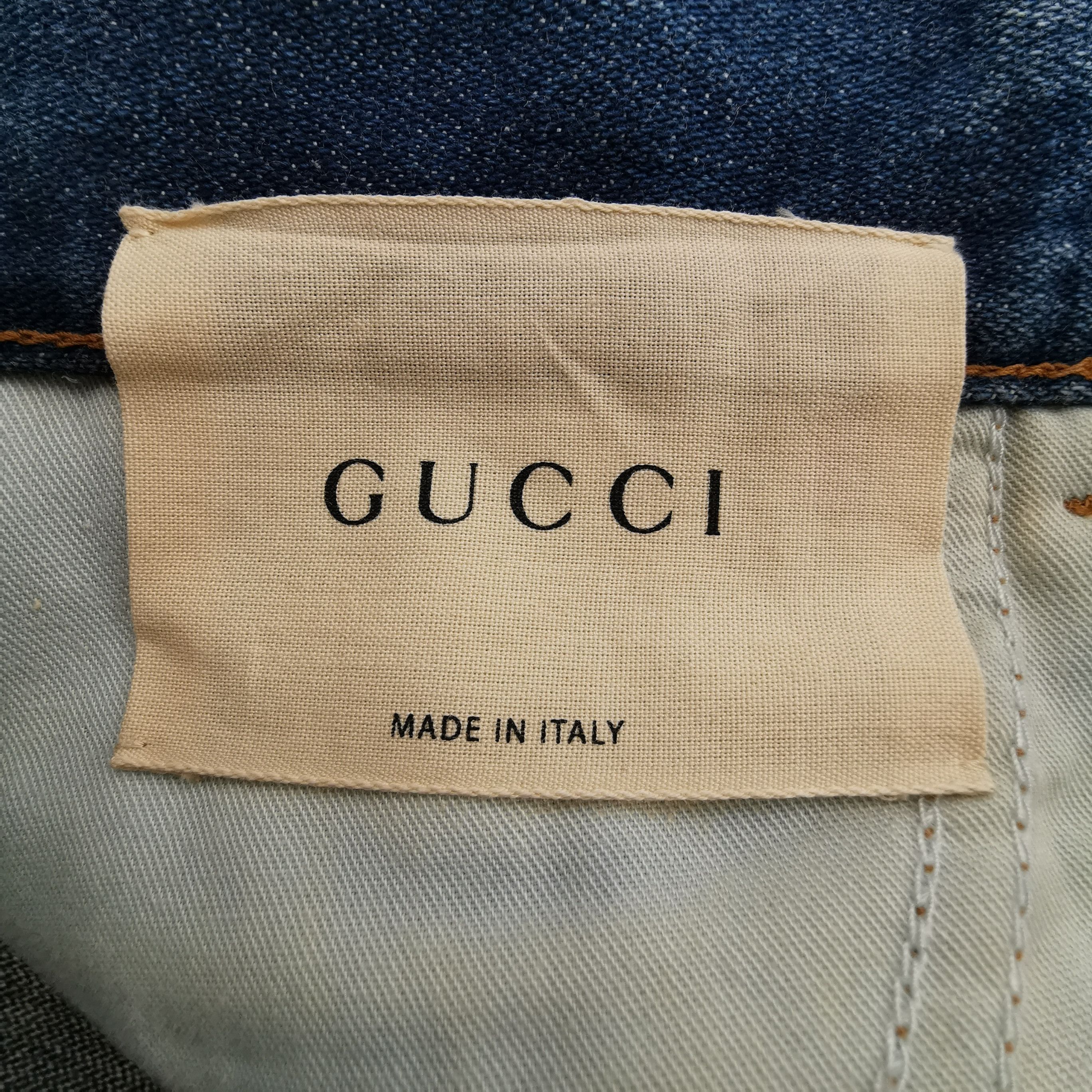 Gucci Gucci Distressed Logo Patch Denim Jeans 30 Size US 30 / EU 46 - 5 Thumbnail