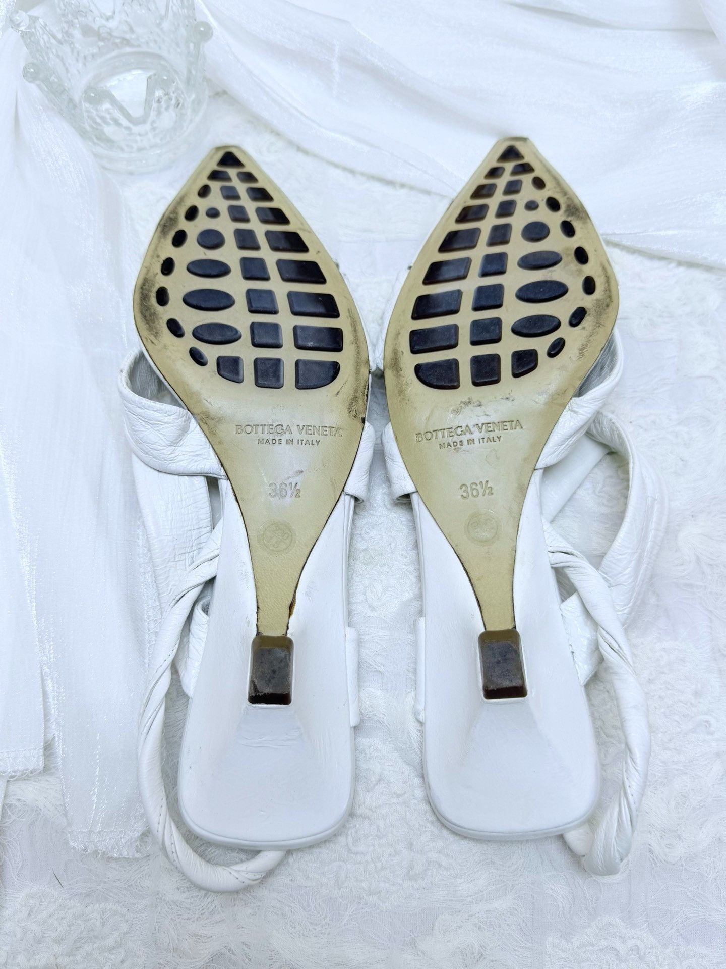 Bottega Veneta Bottega Veneta White Sandals us_6-5 Women Size US 6.5 / IT 36.5 - 5 Thumbnail