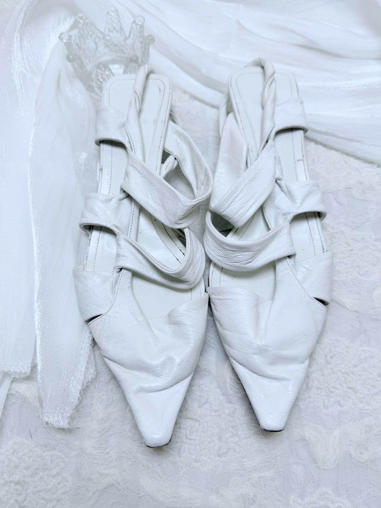 Bottega Veneta Bottega Veneta White Sandals us_6-5 Women Size US 6.5 / IT 36.5 - 3 Thumbnail