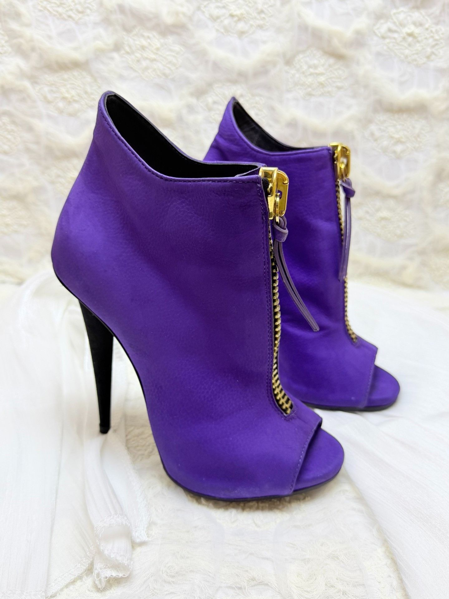 Giuseppe Zanotti Giuseppe Zanotti Leather Purple Boots us_5-5 Women Size US 5.5 / IT 35.5 - 2 Thumbnail