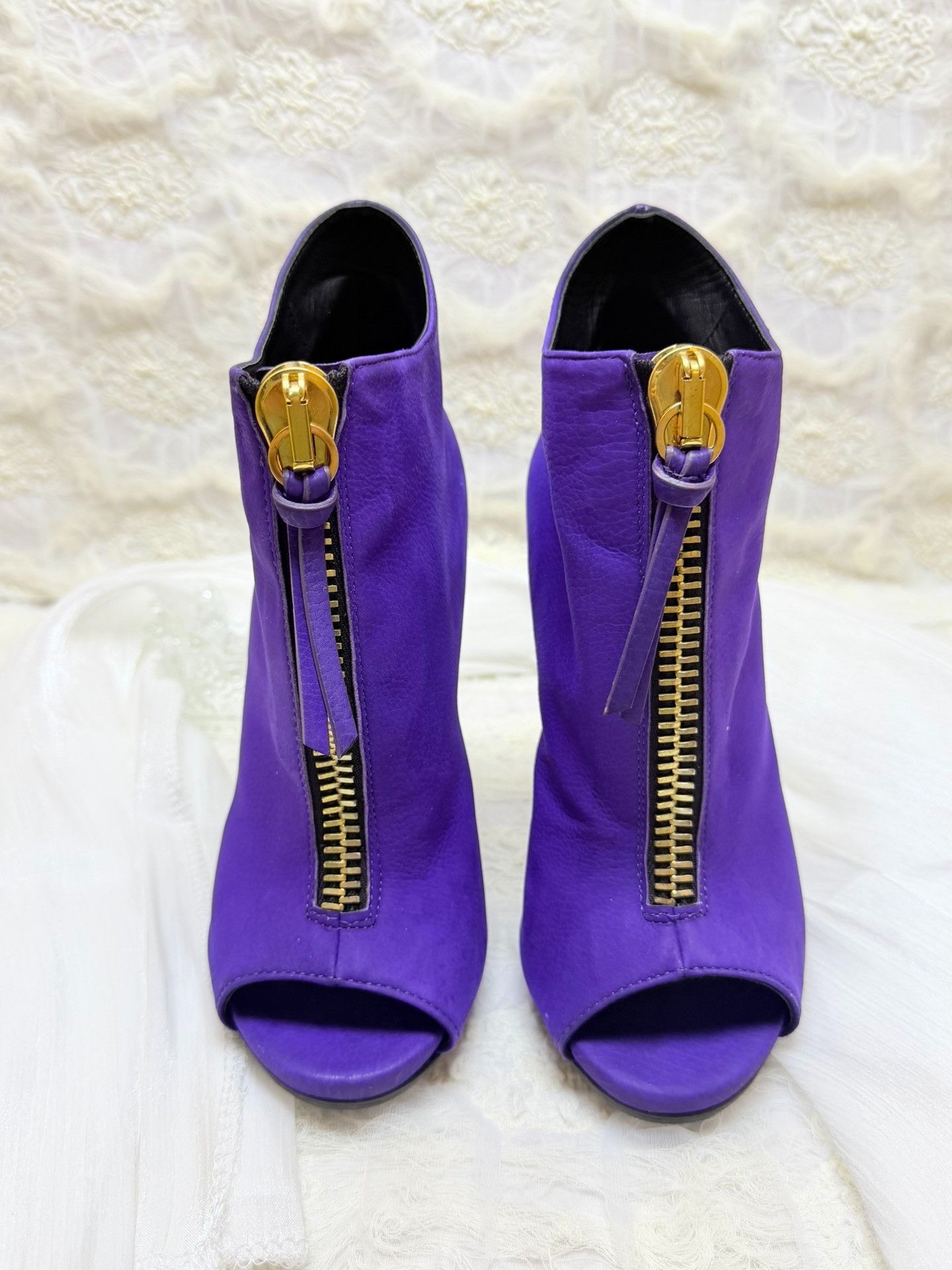 Giuseppe Zanotti Giuseppe Zanotti Leather Purple Boots us_5-5 Women Size US 5.5 / IT 35.5 - 3 Thumbnail