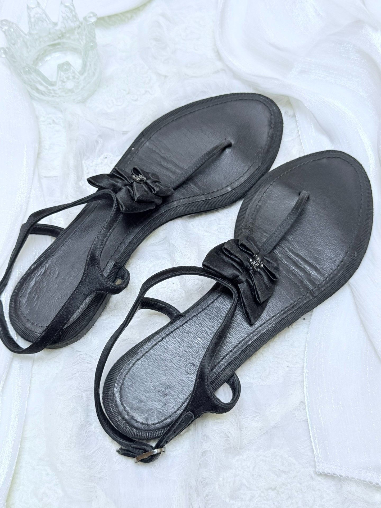 Chanel Chanel Black Sandals us_7 Women Size US 7 / IT 37 - 3 Thumbnail