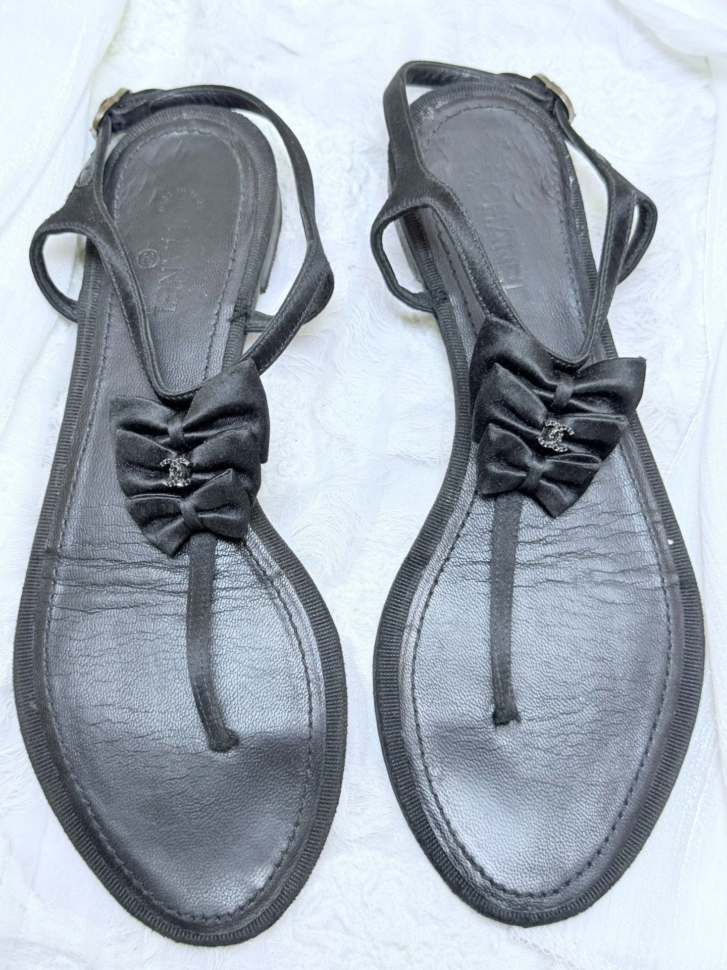 Chanel Chanel Black Sandals us_7 Women Size US 7 / IT 37 - 2 Thumbnail