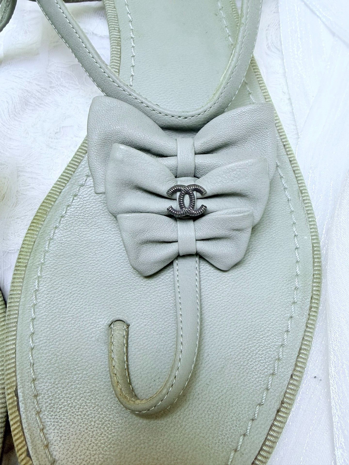 Chanel Chanel Green Sandals us_7 Women Size US 7 / IT 37 - 3 Thumbnail