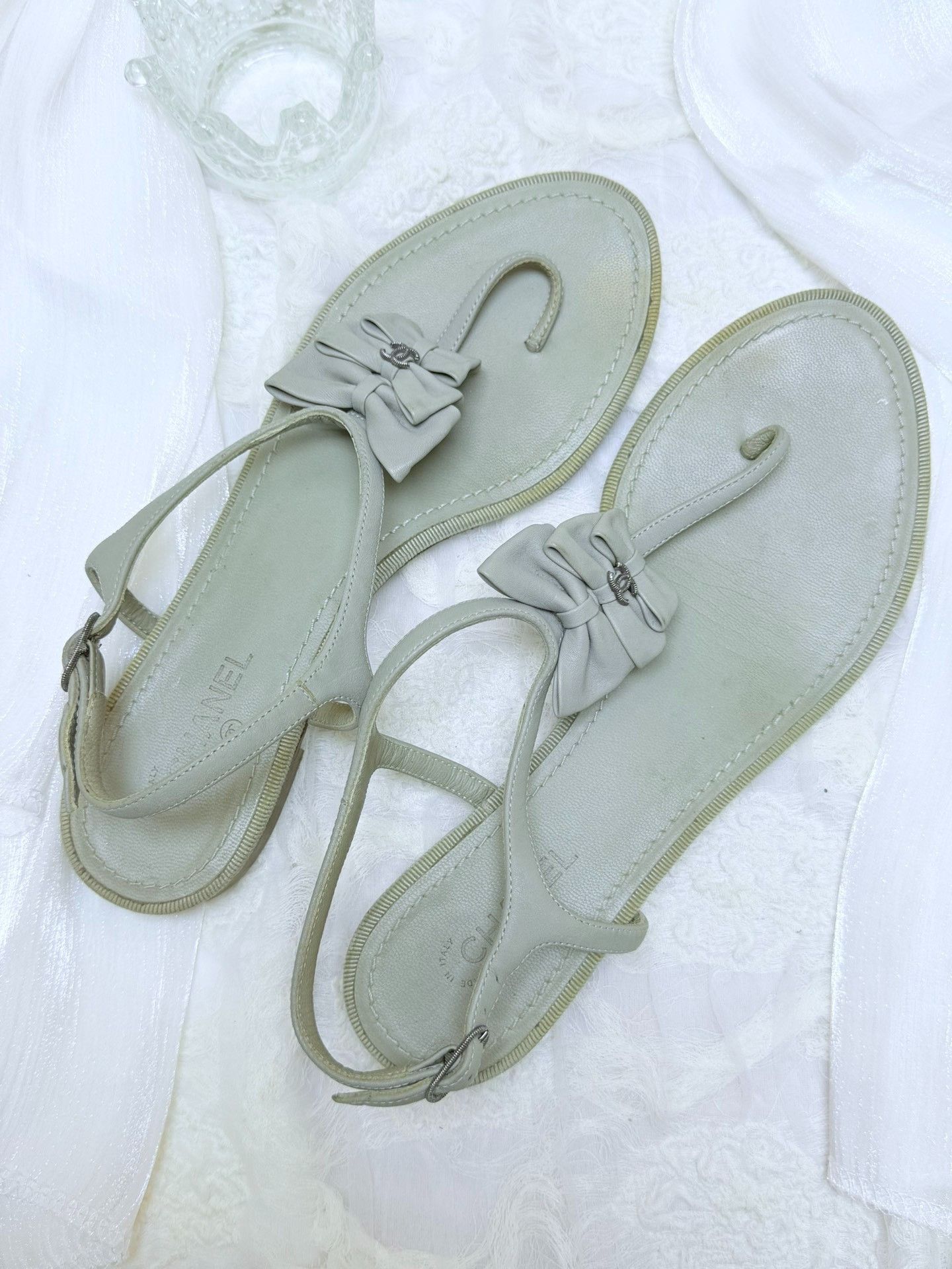 Chanel Chanel Green Sandals us_7 Women Size US 7 / IT 37 - 2 Thumbnail
