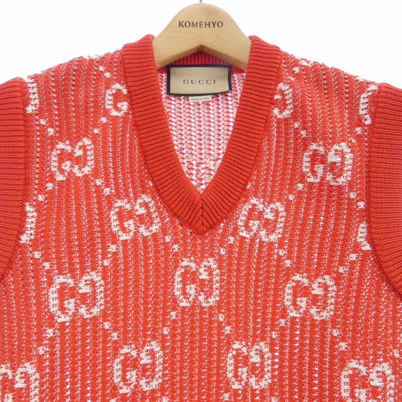 Gucci Gucci Gucci Knit Vest Textile Tops 752543XKDF8 DUTY FREE for USA Size ONE SIZE - 5 Thumbnail