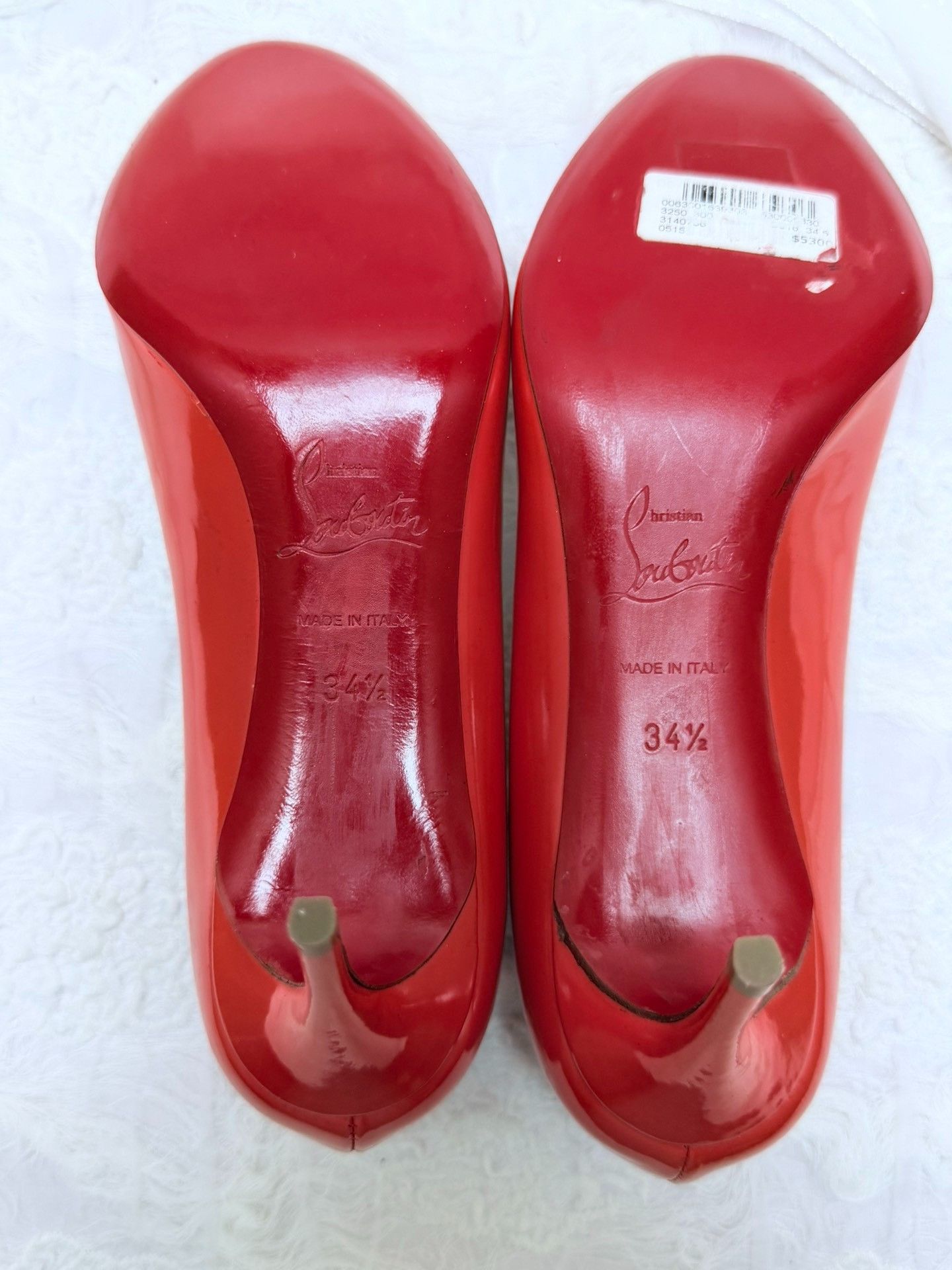 Christian Louboutin Christian Louboutin Patent Red Lowtop Sneakers it_34-5 Women Size US 4.5 / IT 34.5 - 7 Thumbnail