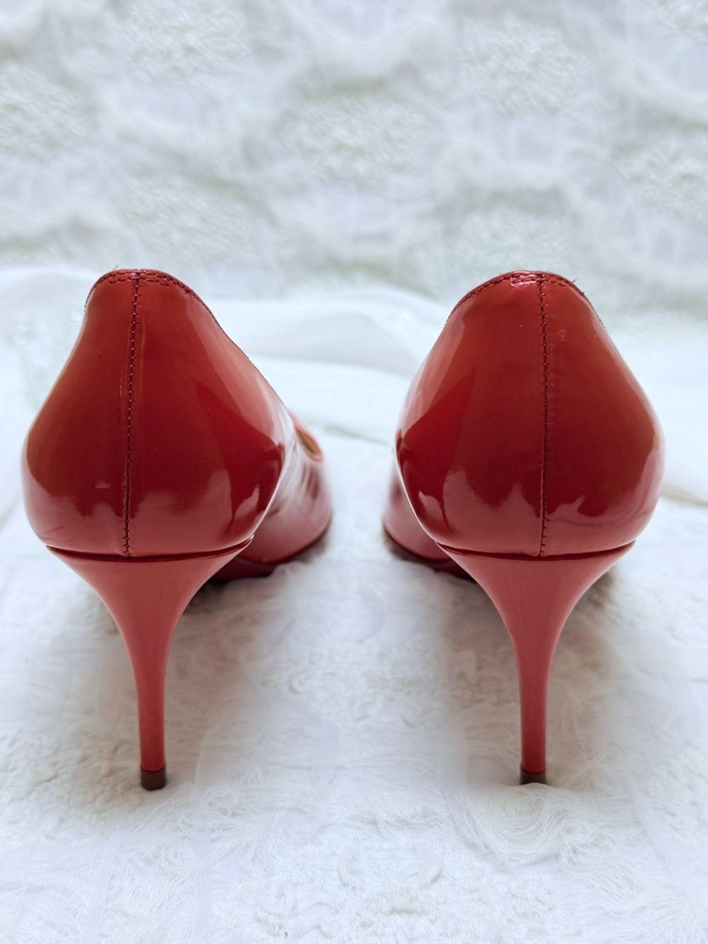 Christian Louboutin Christian Louboutin Patent Red Lowtop Sneakers it_34-5 Women Size US 4.5 / IT 34.5 - 4 Thumbnail