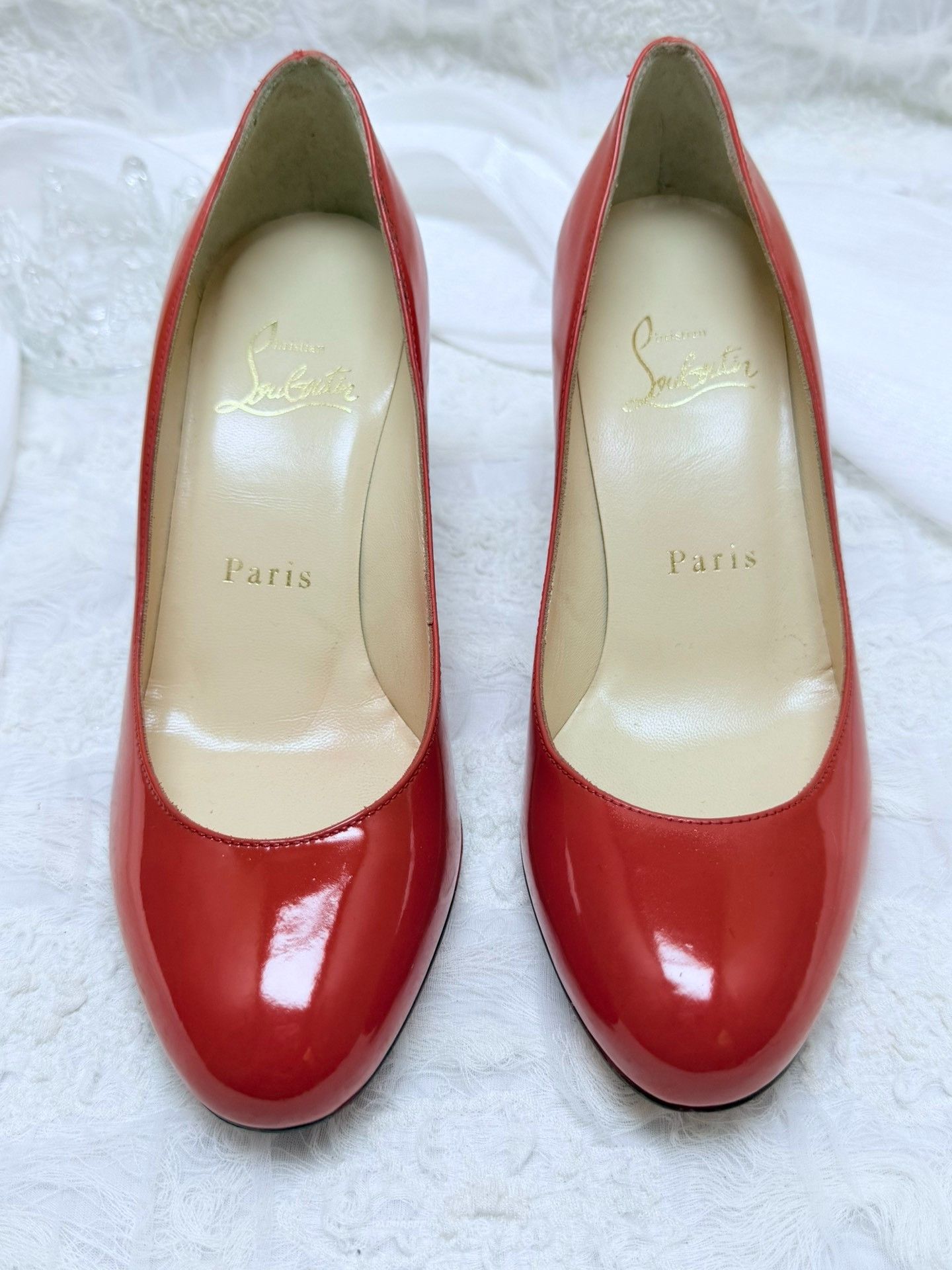 Christian Louboutin Christian Louboutin Patent Red Lowtop Sneakers it_34-5 Women Size US 4.5 / IT 34.5 - 3 Thumbnail