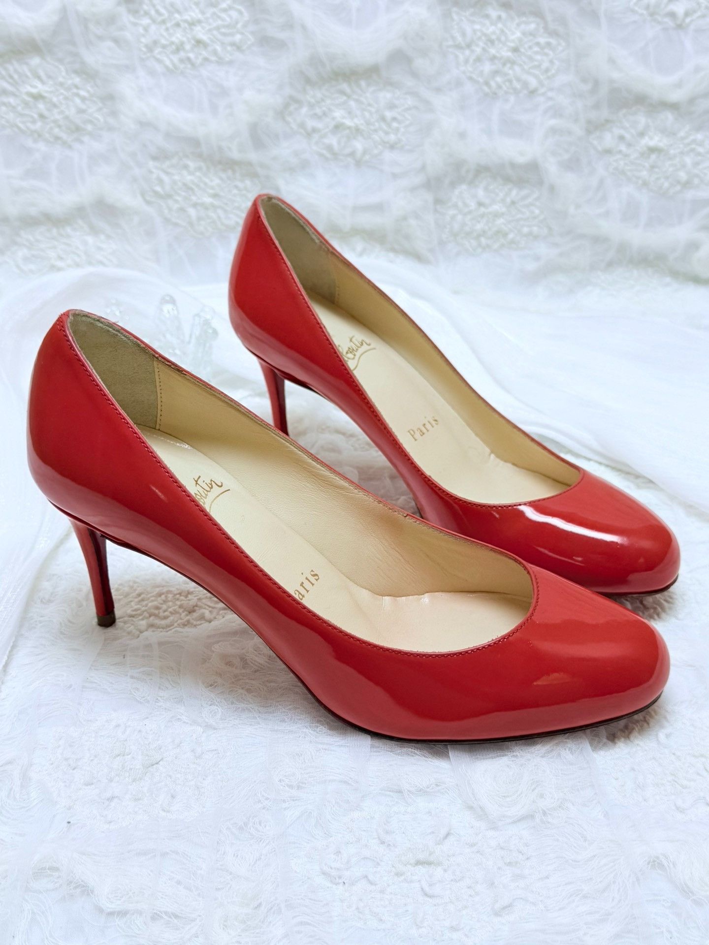 Christian Louboutin Christian Louboutin Patent Red Lowtop Sneakers it_34-5 Women Size US 4.5 / IT 34.5 - 2 Thumbnail
