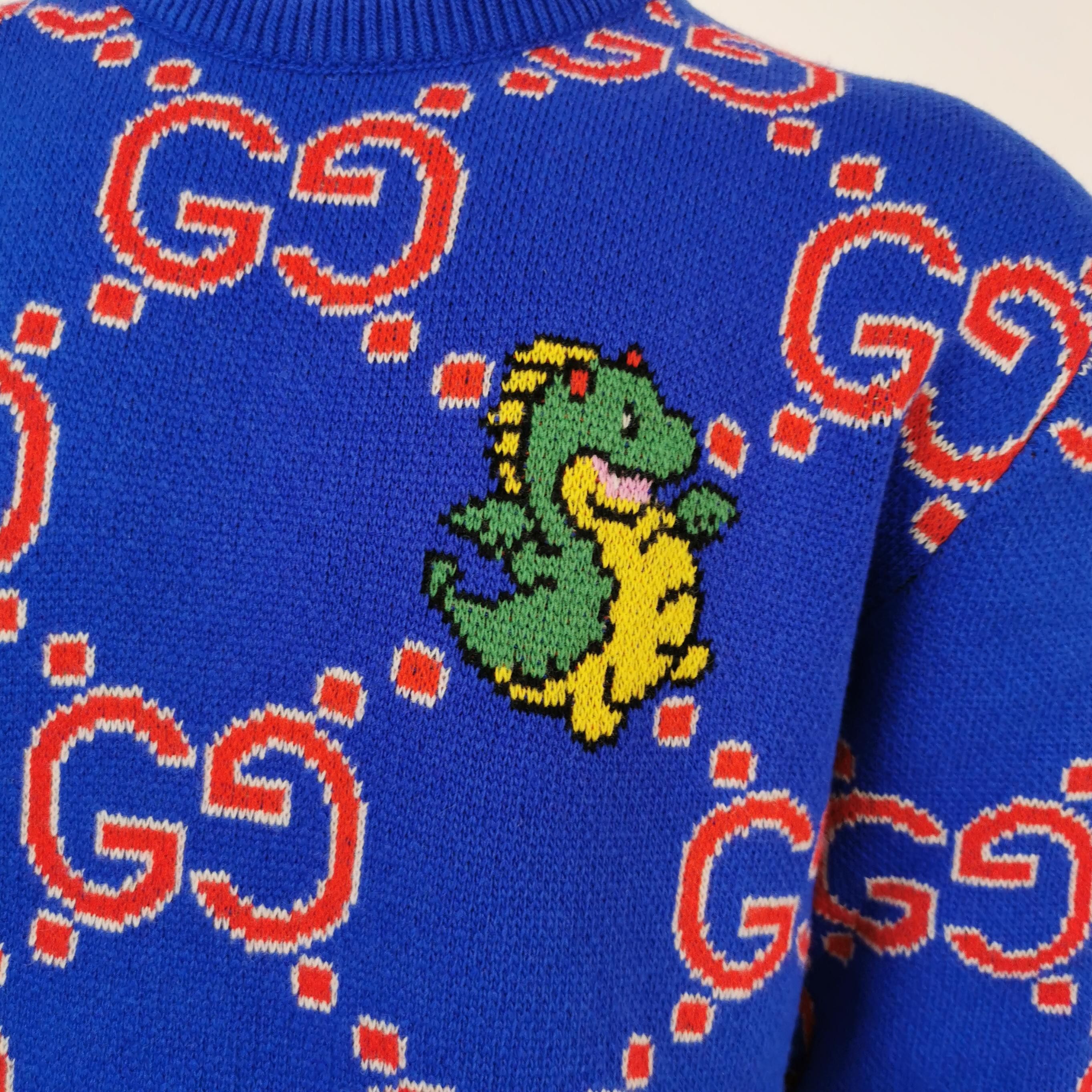Gucci Gucci Dragon Patch Monogram Wool Sweater S Size US S / EU 44-46 / 1 - 3 Thumbnail