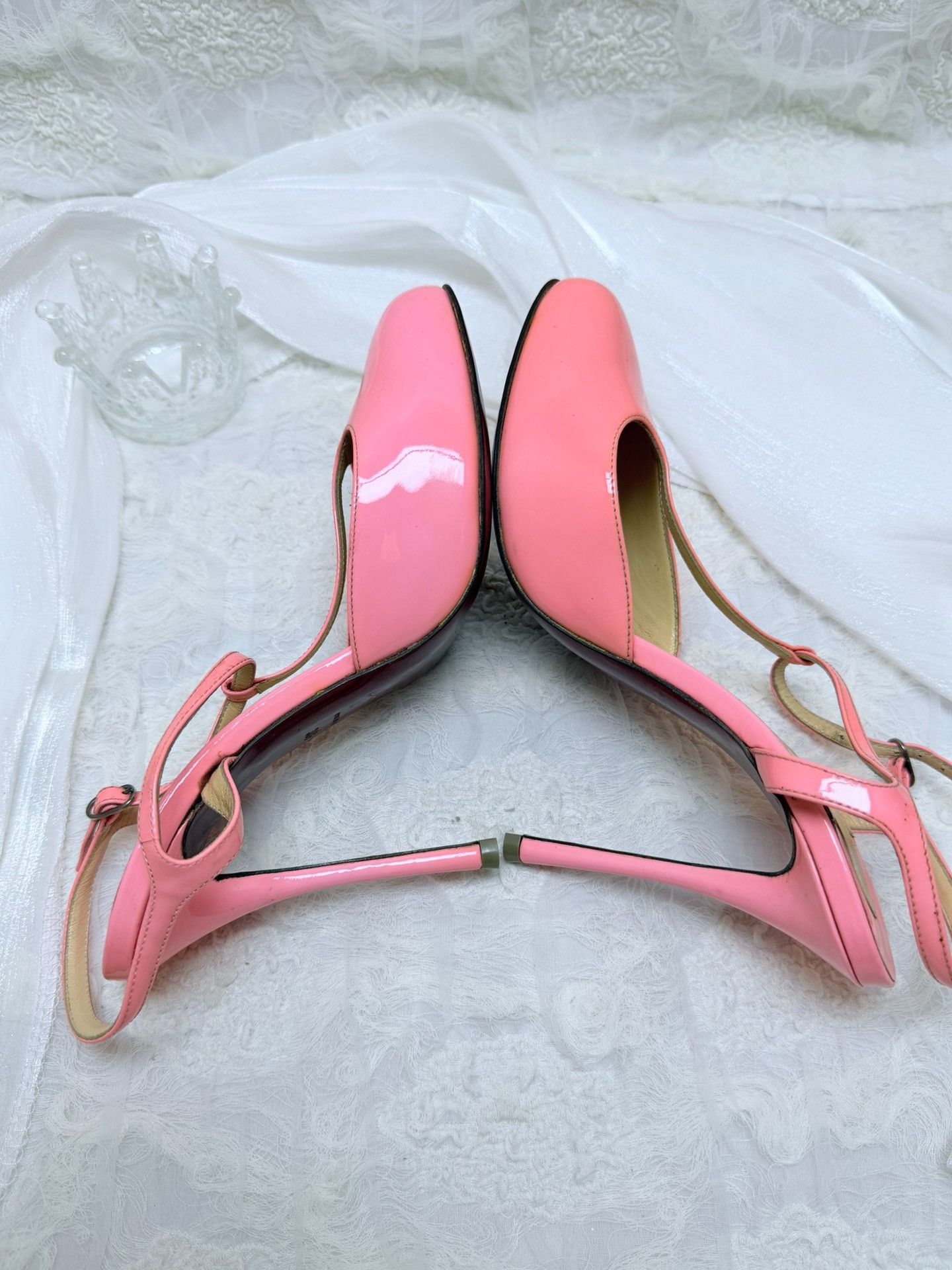 Christian Louboutin Christian Louboutin Patent Pink Sandals us_8-5 Women Size US 8.5 / IT 38.5 - 5 Thumbnail