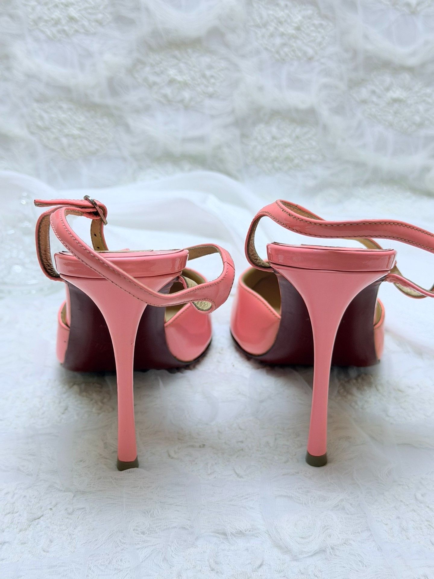 Christian Louboutin Christian Louboutin Patent Pink Sandals us_8-5 Women Size US 8.5 / IT 38.5 - 4 Thumbnail