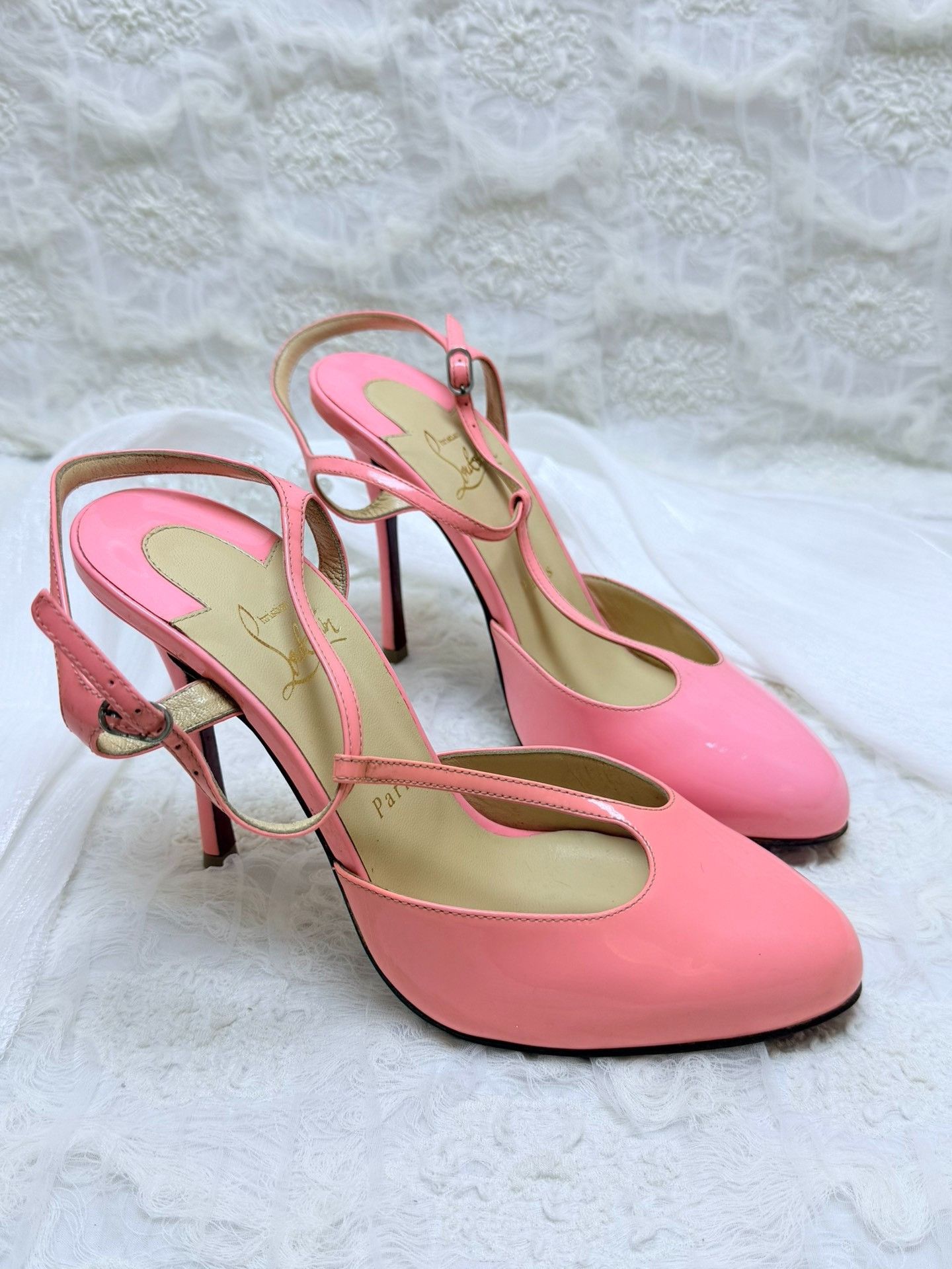 Christian Louboutin Christian Louboutin Patent Pink Sandals us_8-5 Women Size US 8.5 / IT 38.5 - 2 Thumbnail