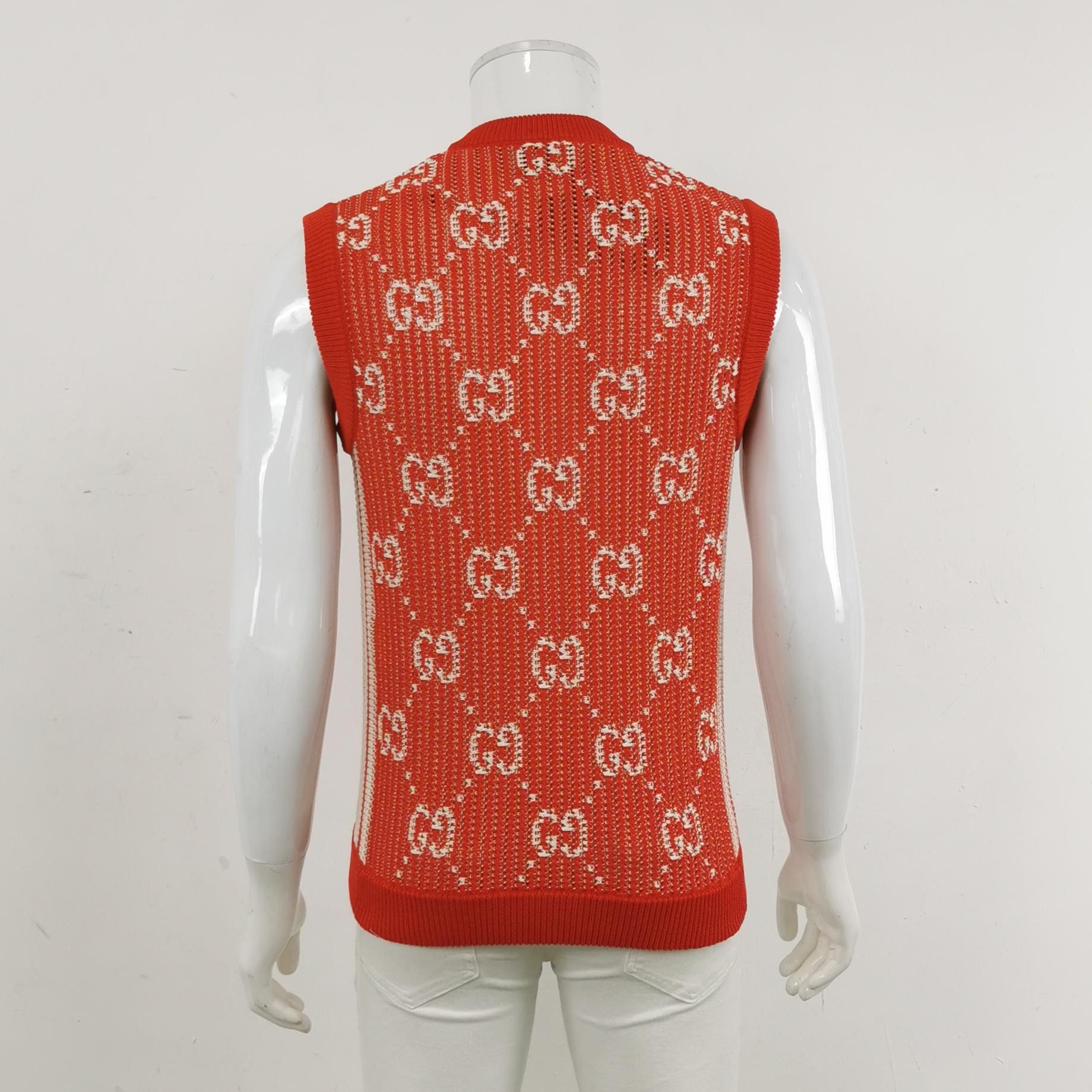 Gucci Gucci GG Monogram Knit Sweater Vest Size M Size US M / EU 48-50 / 2 - 2 Thumbnail