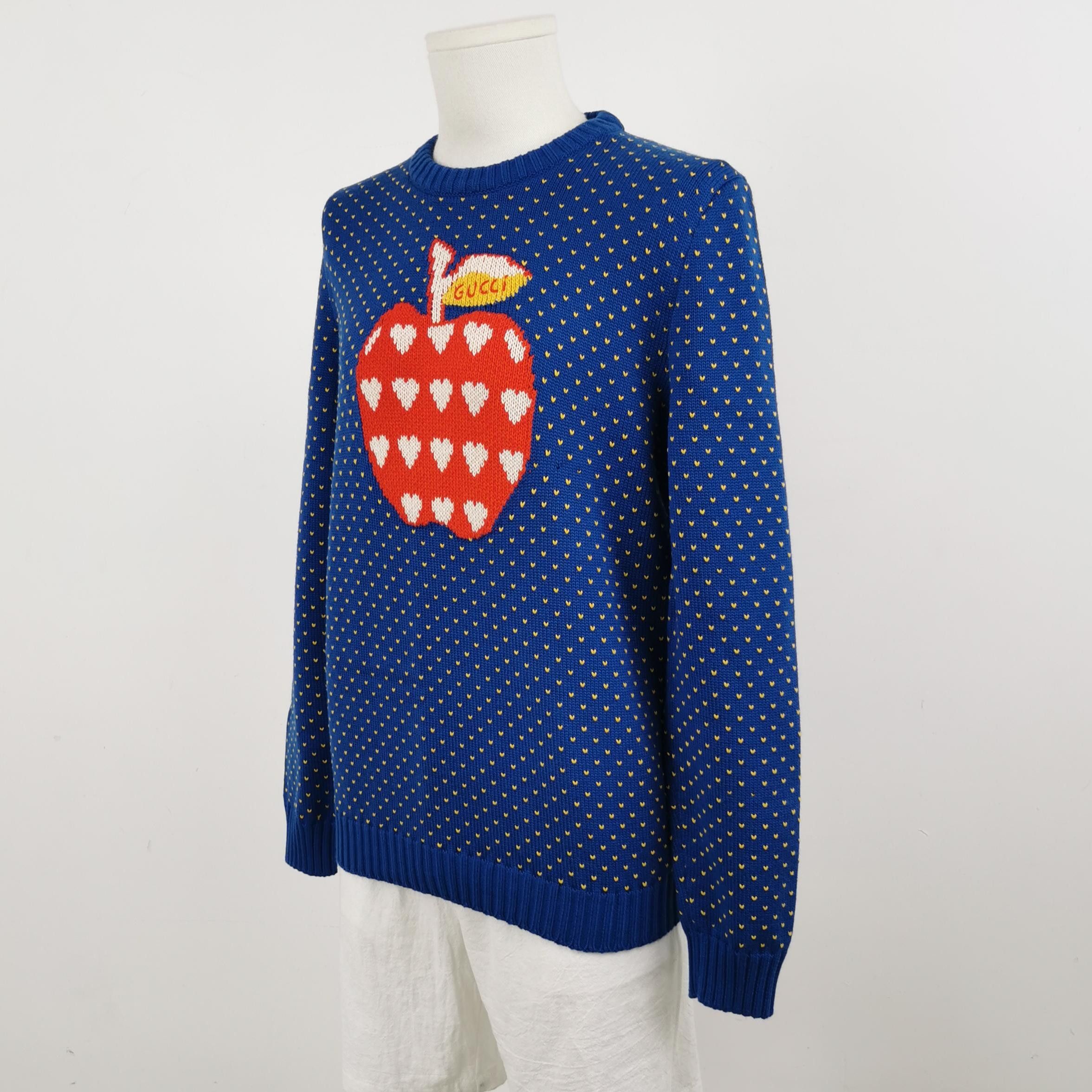 Gucci Gucci Apple Heart Cotton Wool Sweater Size S Size US S / EU 44-46 / 1 - 2 Thumbnail