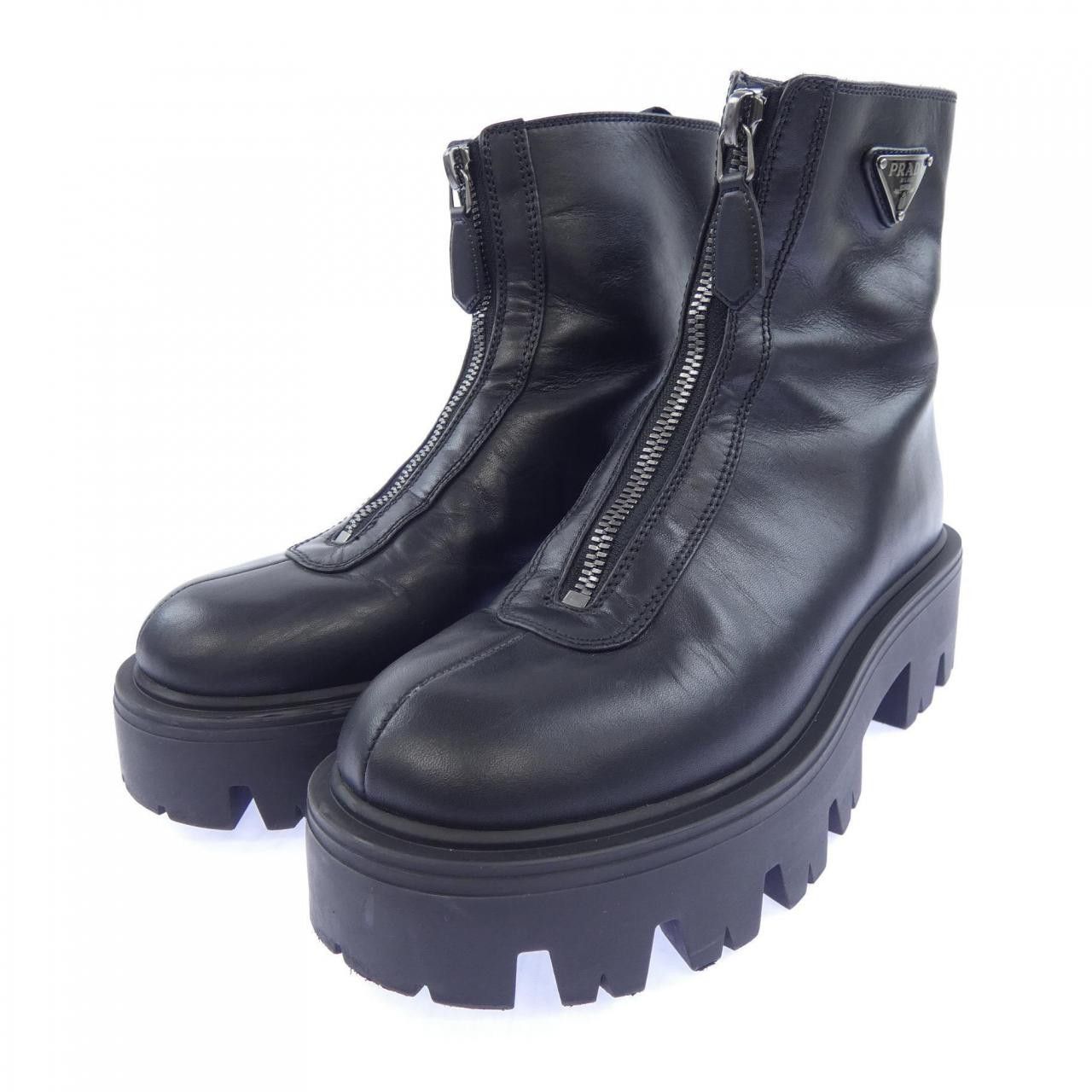 Prada Prada Prada Triangle Logo Boots Leather Shoes 1T3280 DUTY FREE for USA Size ONE SIZE - 3 Thumbnail